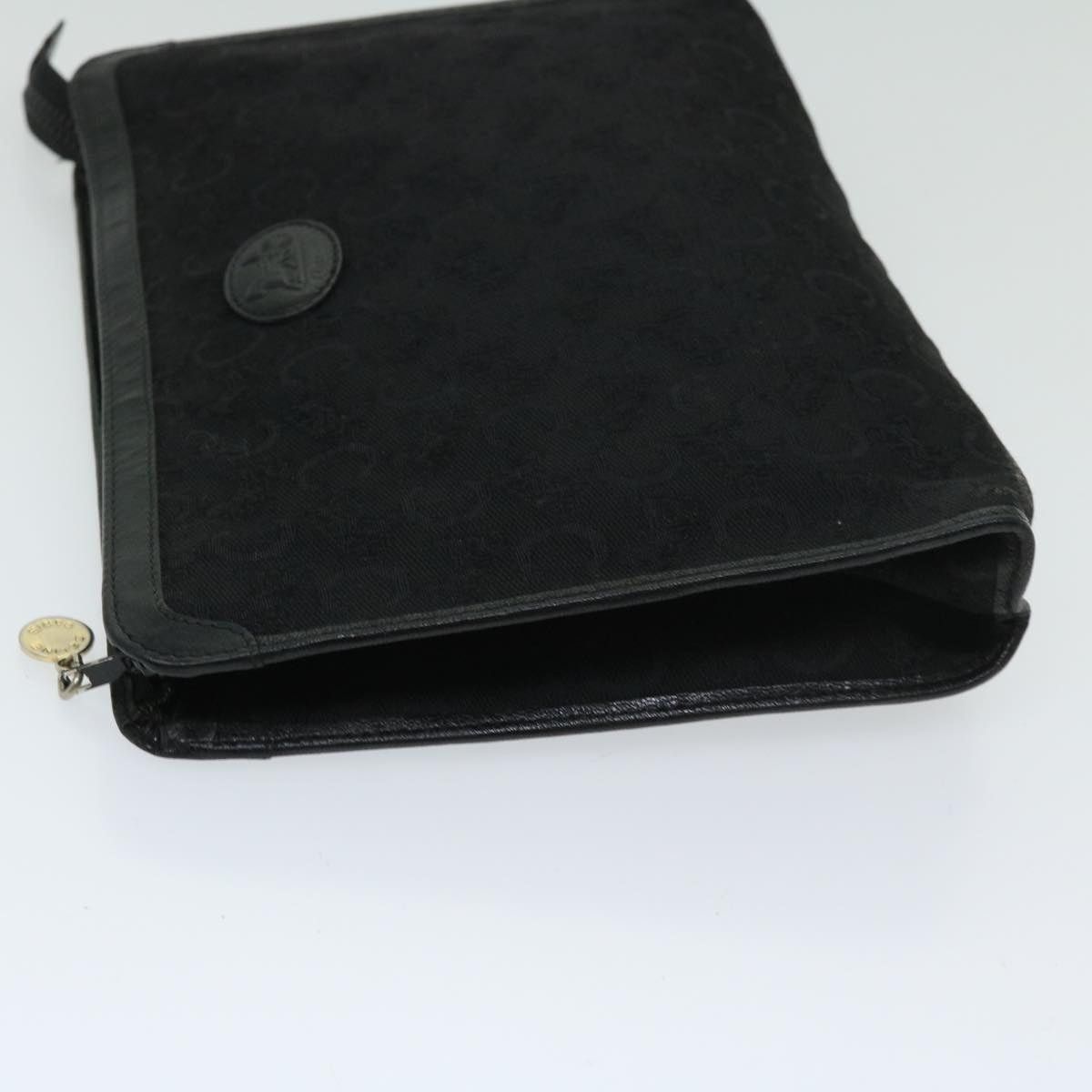 Celine CELINE C Macadam Canvas Clutch Bag Black Size ONE SIZE - 5 Thumbnail