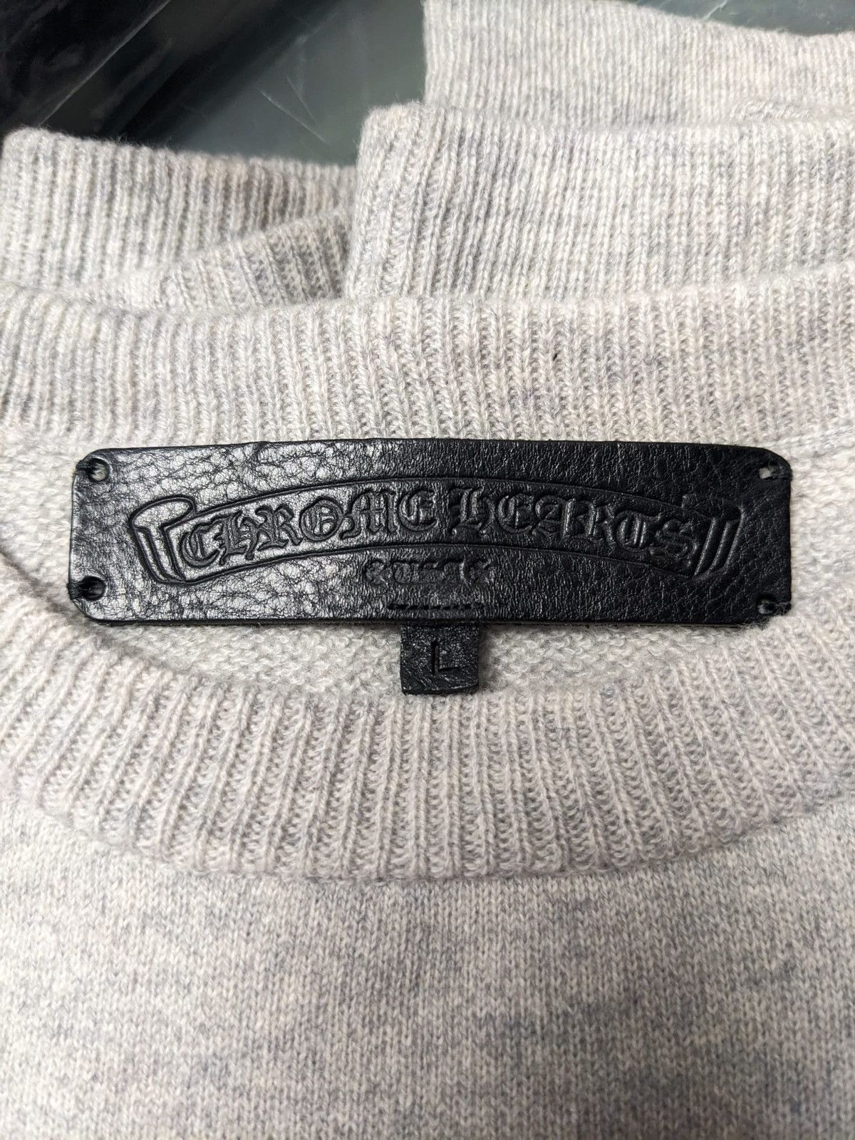 Chrome Hearts CHROME HEARTS LIFE SENTENCE EMBROIDERED CASHMERE CREWNECK Size US L / EU 52-54 / 3 - 8 Thumbnail