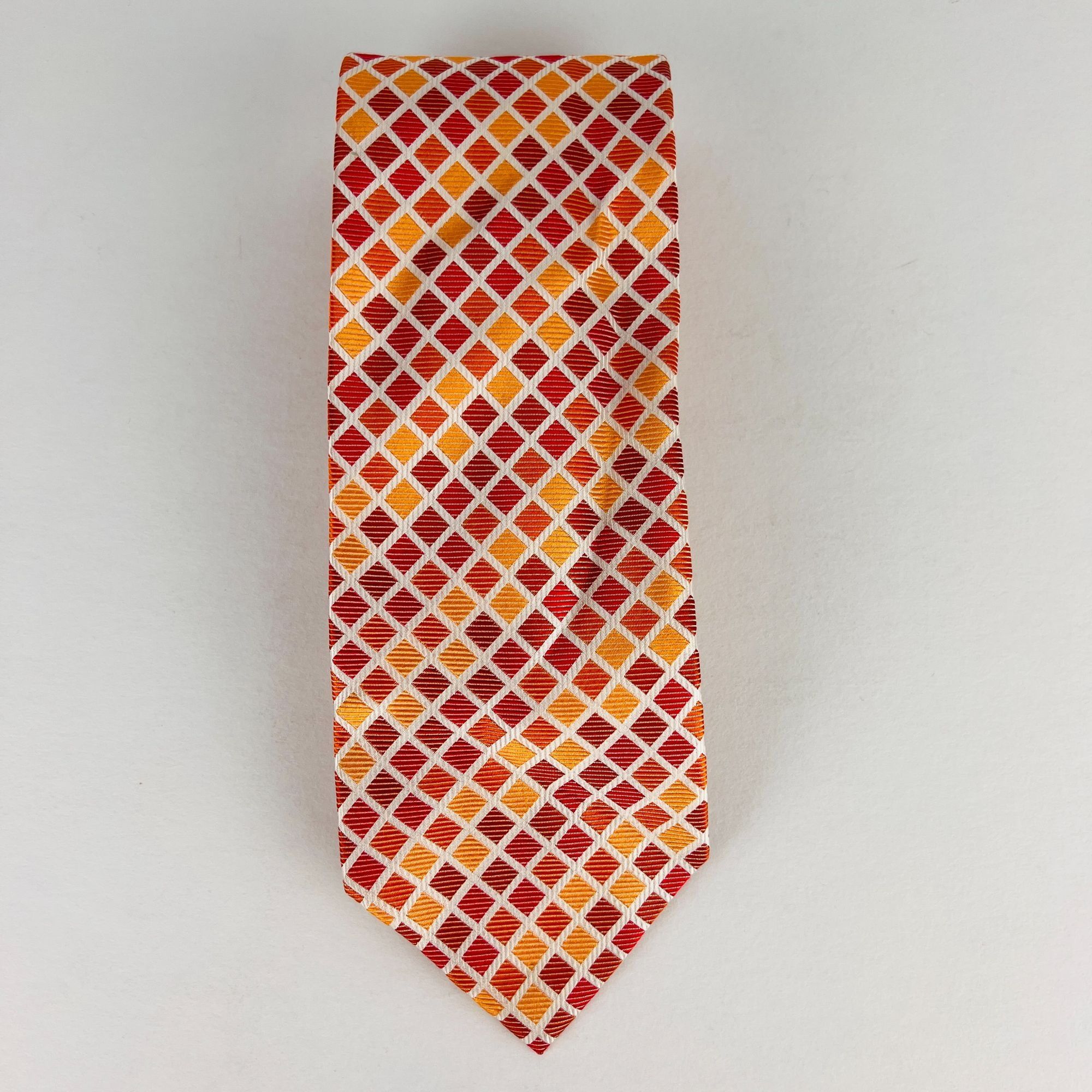 Stafford Stafford Performance Squares Orange Shades Necktie Tie Size ONE SIZE - 2 Thumbnail