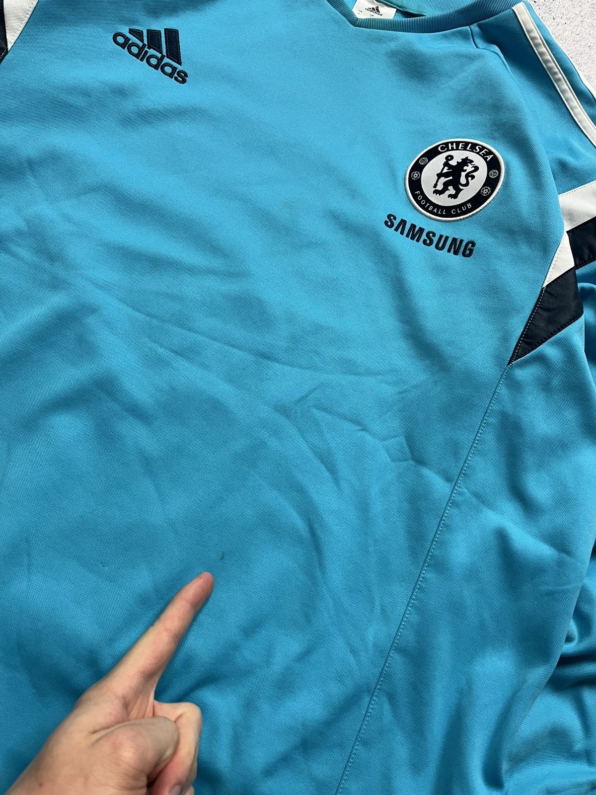 Adidas ⚽️ Adidas Chelsea 2014 Soccer Training Sweatshirt Football Size US XL / EU 56 / 4 - 5 Thumbnail