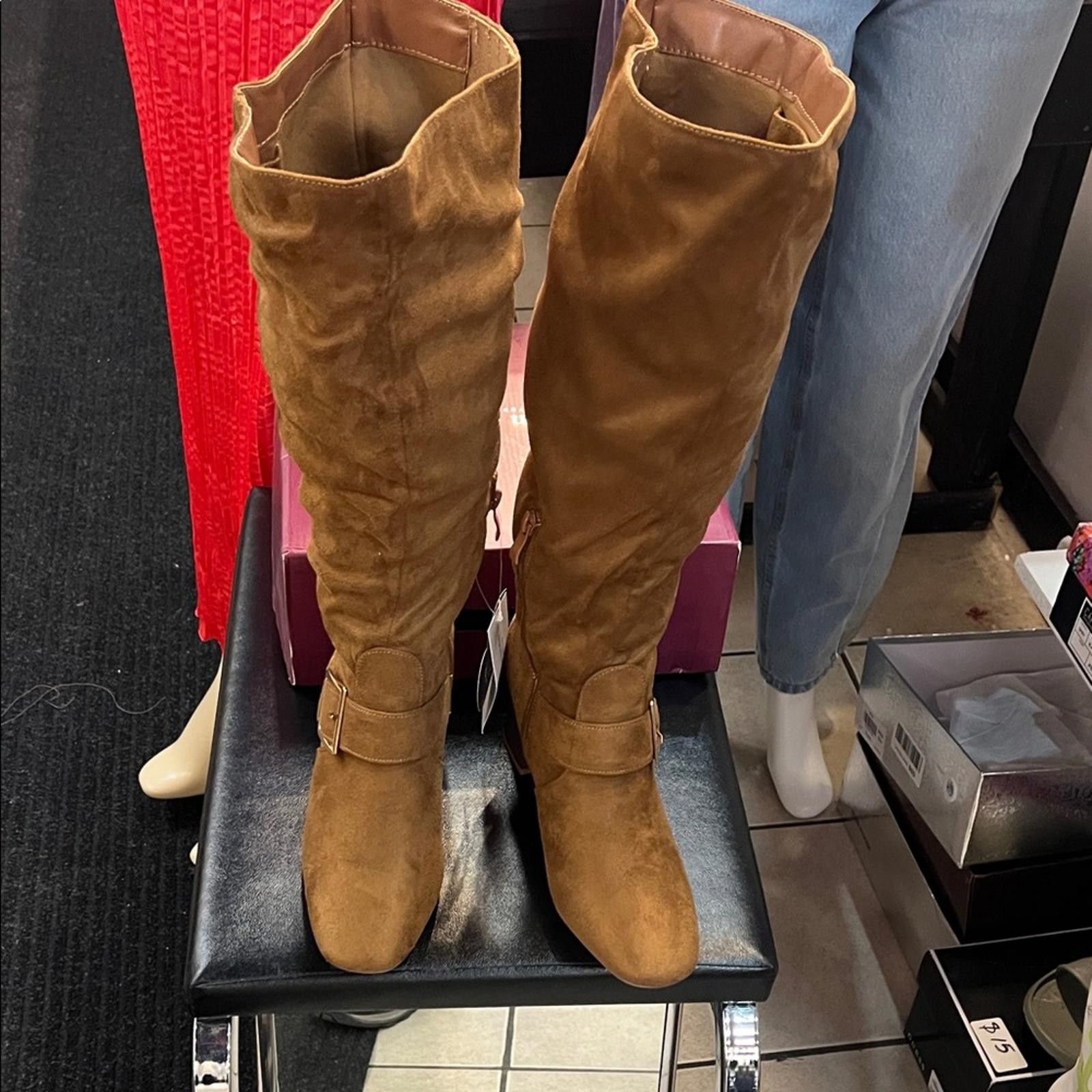 Other Brown Suede Knee-High Boots Size US 8.5 / IT 38.5 - 1 Thumbnail