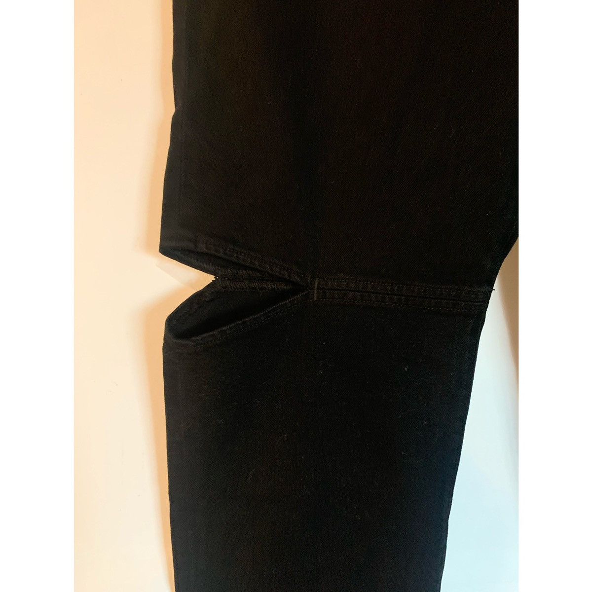 Helmut Lang HELMUT LANG BLACK CUT OUT STRAIGHT JEANS Size US 31 - 6 Thumbnail