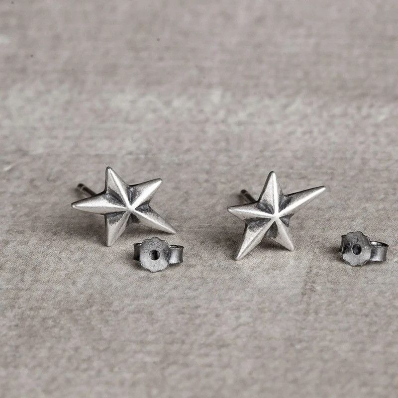 Jewelry Tiny Star Stud Earrings 925 Sterling Silver Ear Jewelry Gift Size ONE SIZE - 1 Thumbnail