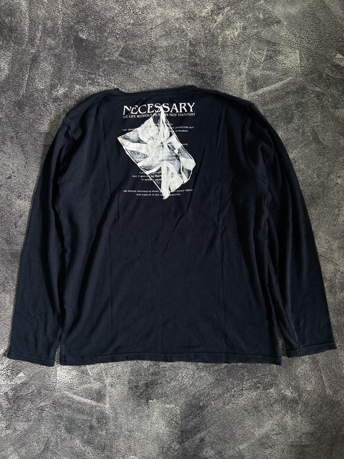 If Six Was Nine × Japanese Brand × Le Grande Bleu (L.G.B.) Semantic Design Necessary Poem Longsleeve Shirt Size US L / EU 52-54 / 3 - 6 Thumbnail