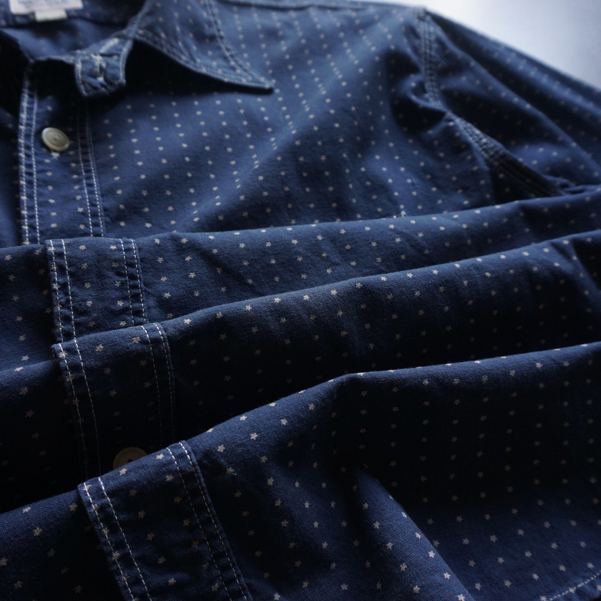 Japanese Brand × Pherrow's Pherrow indigo star work shirt Size US XL / EU 56 / 4 - 10 Thumbnail