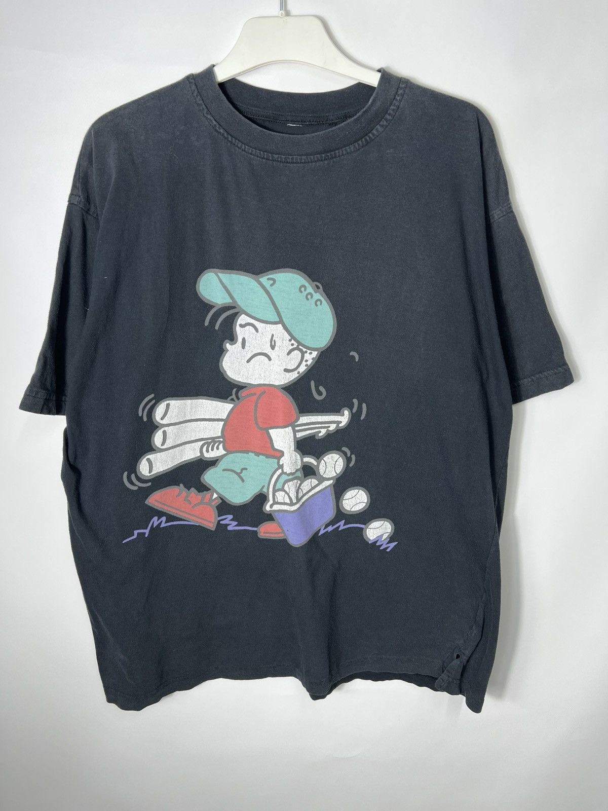 Vintage 90s Vintage Sportswear Streetwear Cartoon Baseball T-shirt Size US XL / EU 56 / 4 - 1 Thumbnail