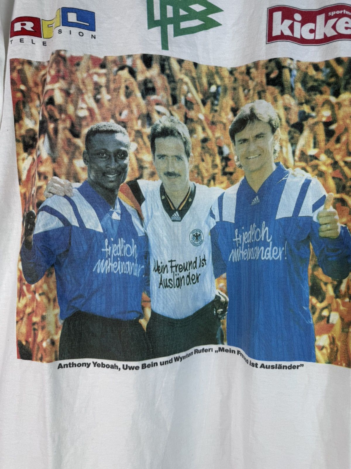 Adidas Vintage 90s ADIDAS DEUTSCHLAND GERMANY Flag T-Shirt Size US XL / EU 56 / 4 - 3 Thumbnail