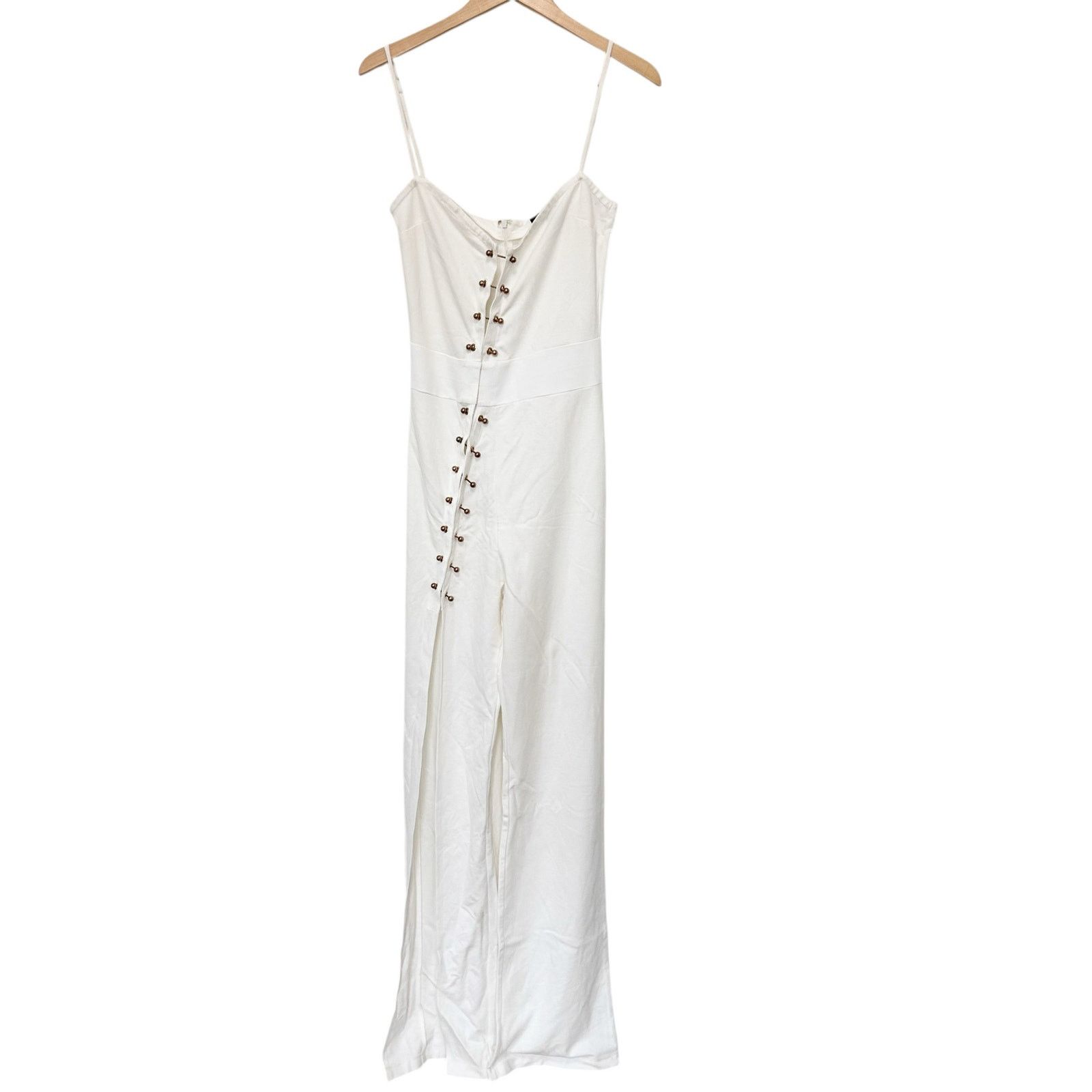 Other Revolve H.ours Alba White Jumpsuit Sz M Size 30" / US 8 / IT 44 - 1 Thumbnail