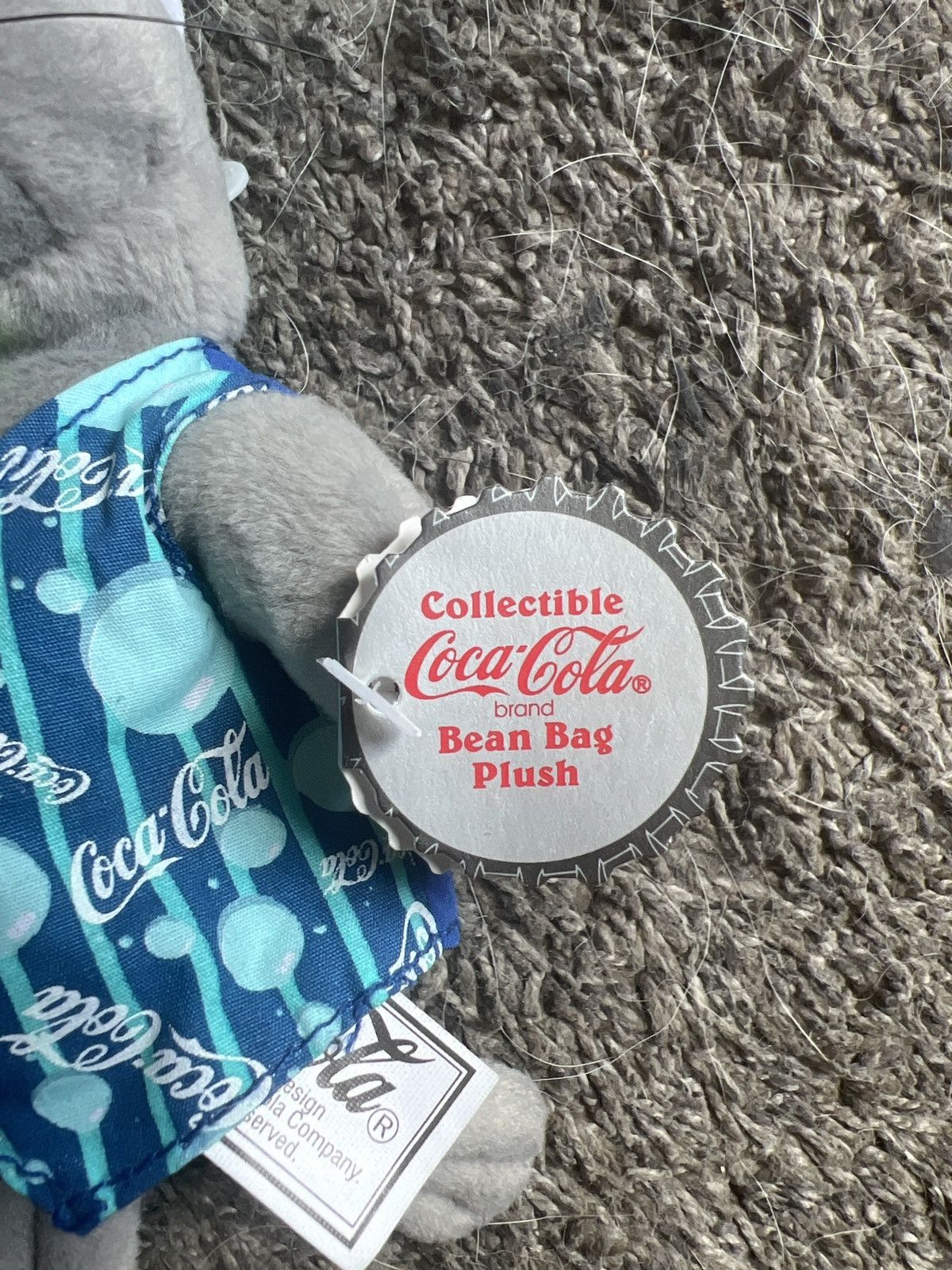 Coca Cola 1999 Coca-Cola Seal In Striped Vest And Knit Cap Plush Size ONE SIZE - 3 Thumbnail