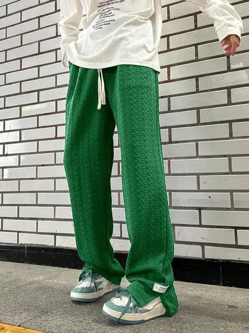 Japanese Brand × Jean cable-knit Loose fit Wide Y2k Sweatpants Size US 32 / EU 48 - 3 Thumbnail
