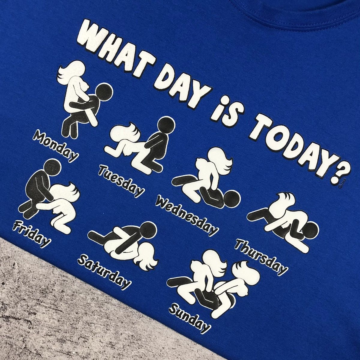 Vintage Sex Positions Graphic Adult Joke Tee Size US L / EU 52-54 / 3 - 4 Thumbnail