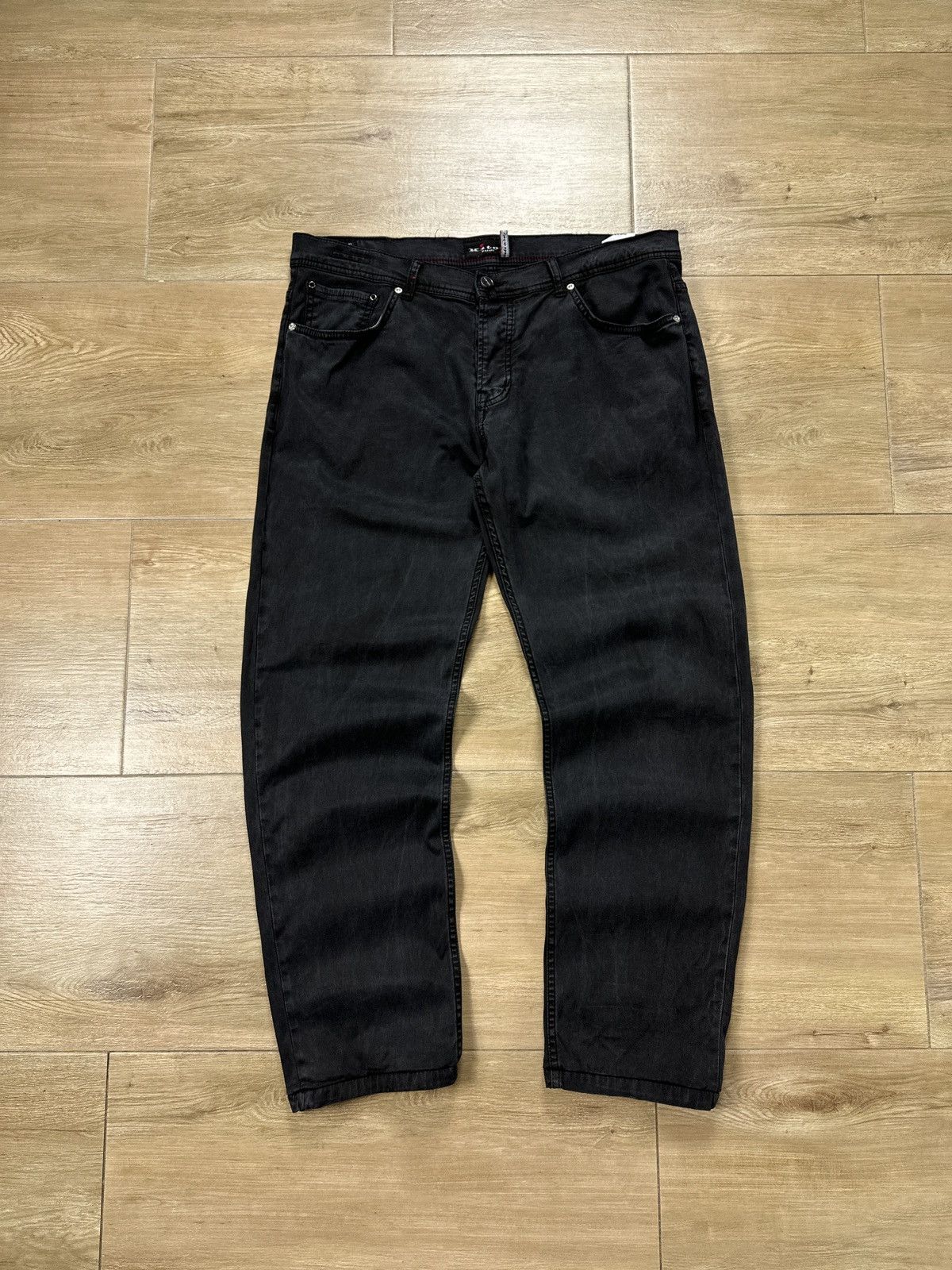 image of Italian Designers x Kiton Napoli Slim Black Jeans, Men's (Size 38)