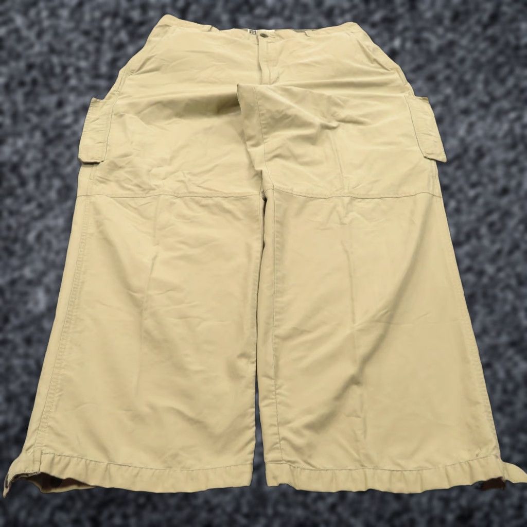 Gap VINTAGE Gap Baggy Cargo Pants Men 35x30 Wide-Leg 10" Leg Opening Cargo Pocket 5-Pocket Military Grunge 90s VTG Mens Size US 35 - 1 Thumbnail