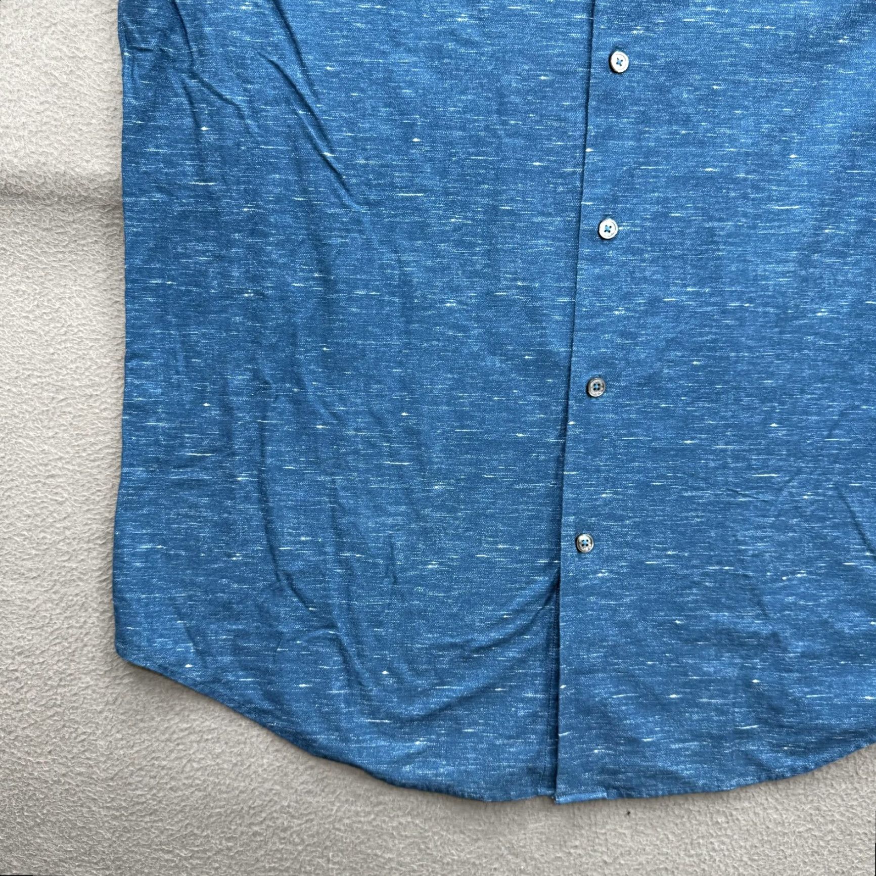 BUGATCHI VINTAGE Bugatchi Shirt Mens Large Blue OoohCotton Tech Long Sleeve Button Up Stretch Size US L / EU 52-54 / 3 - 7 Thumbnail
