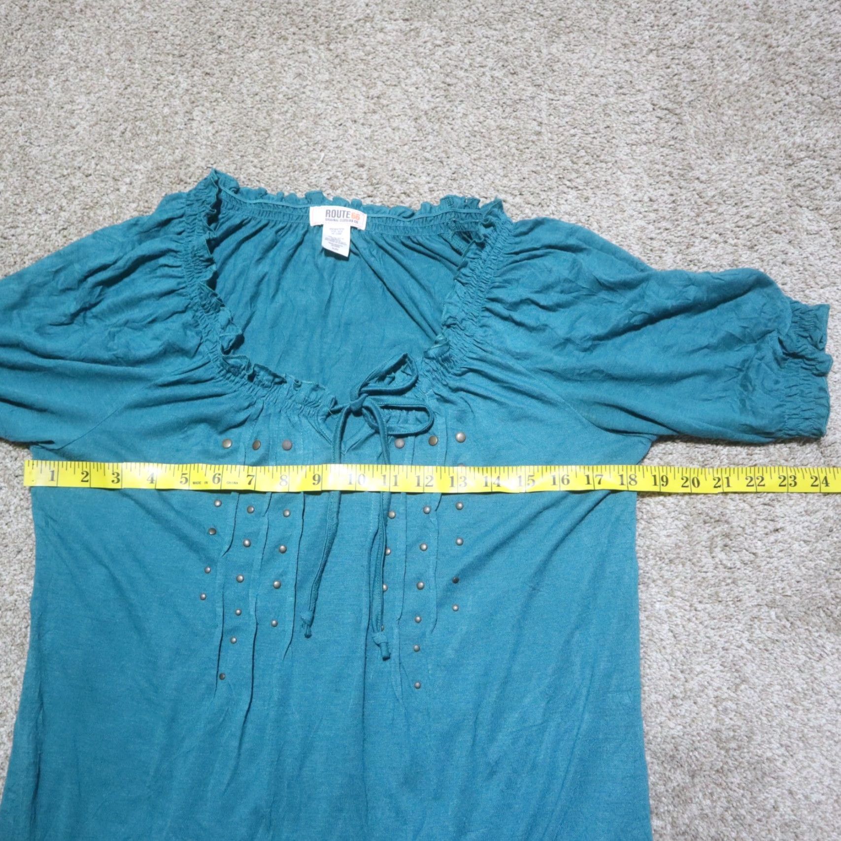 Route 66 Route 66 Shirt Women XL Light Blue Blouse Star Pattern 100% Cotton Vintage? No. Size XL / US 12-14 / IT 48-50 - 4 Thumbnail