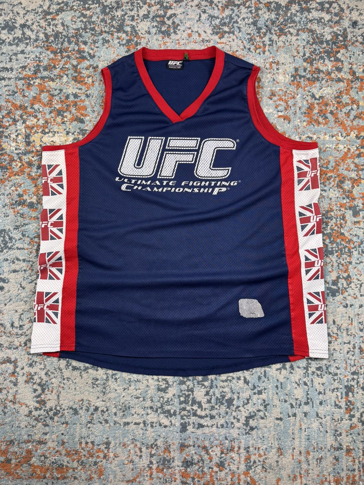 UFC × Vintage Vintage 90s UFC Mesh tank top sleeveless jersey UK flag Size US XXL / EU 58 / 5 - 1 Thumbnail