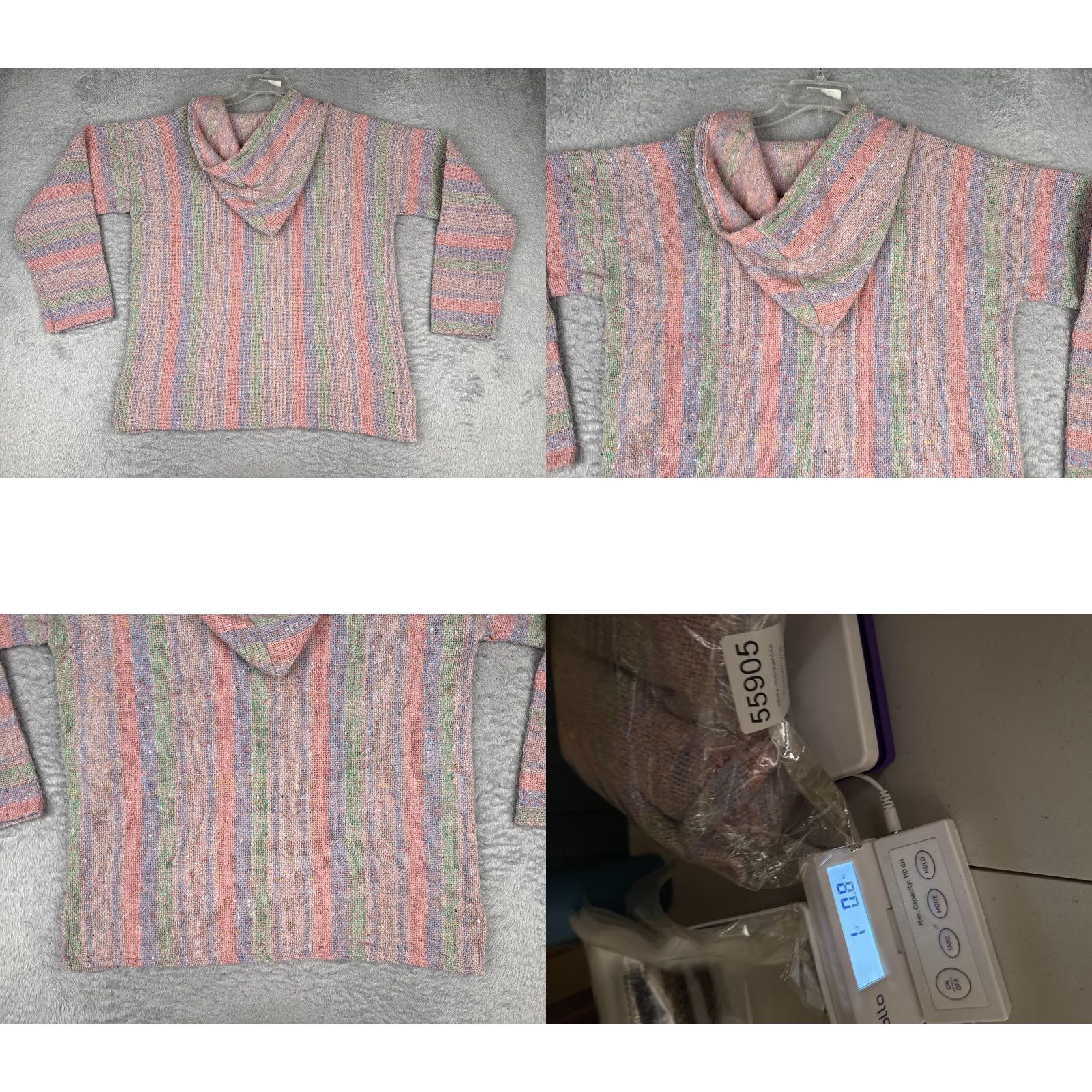 KangaROOS Baja Hoodie Womens L Multicolor Striped Kangaroo Pullover Hippie Boho Shirt Jacket? Size L / US 10 / IT 46 - 9 Thumbnail