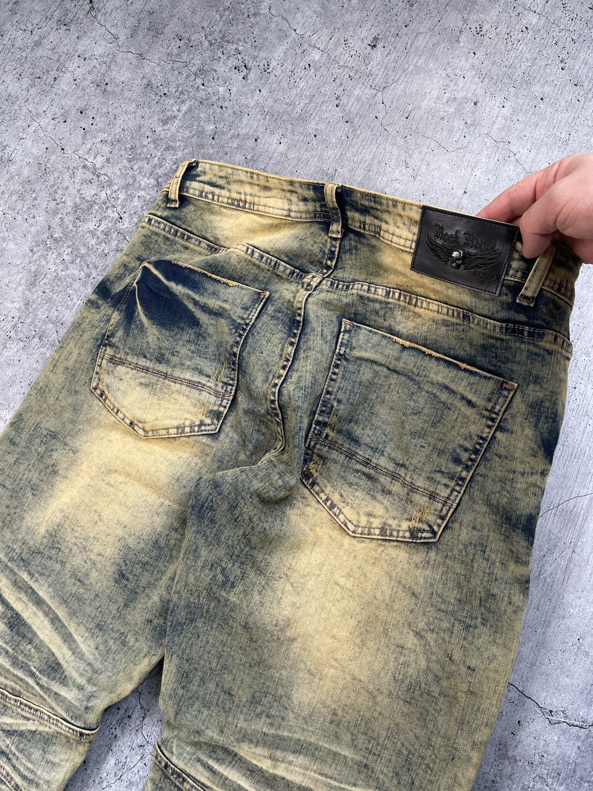 Japanese Brand Jeans Dirty Pants faded crash denim thrashed y2k distressed Size US 34 / EU 50 - 4 Thumbnail