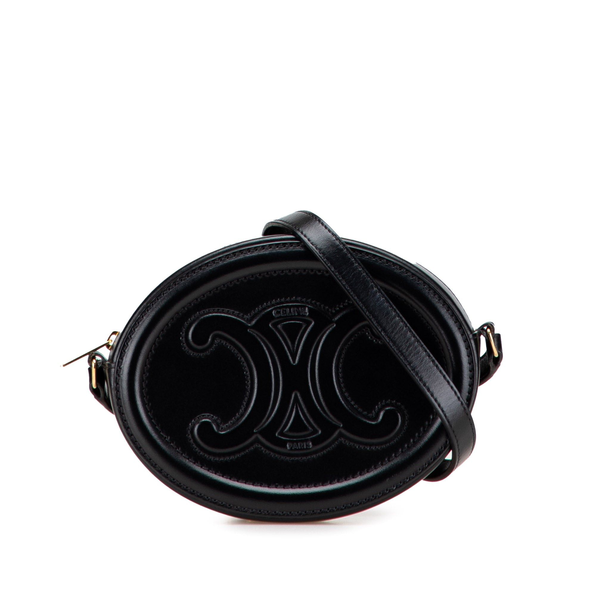 Celine Small Calfskin Cuir Triomphe Oval Crossbody Size ONE SIZE - 1 Thumbnail