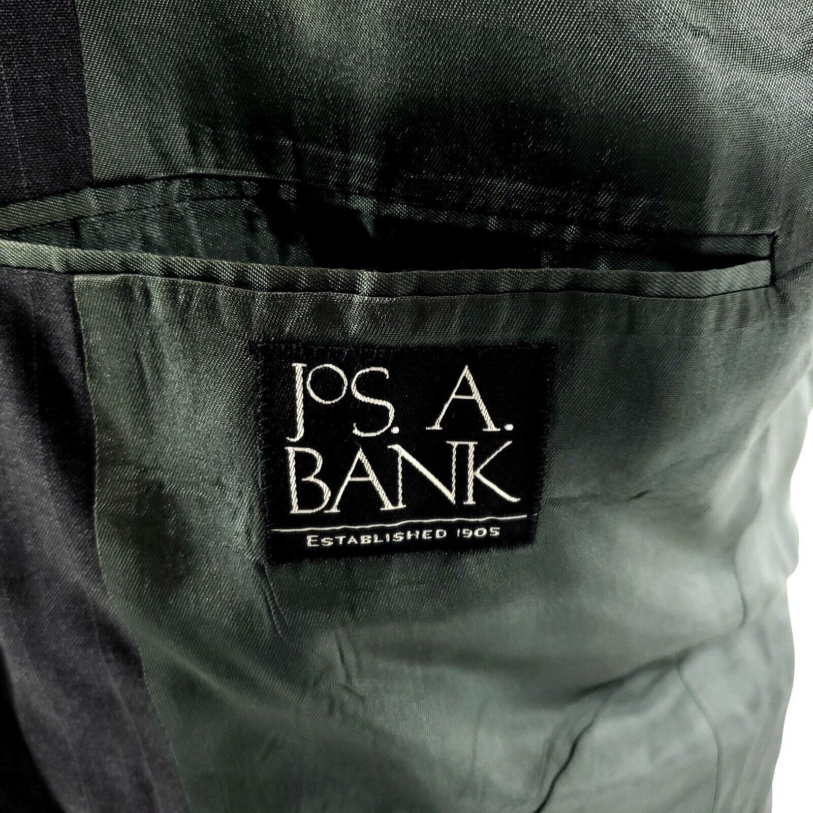 Jos. A. Bank Jos A Bank Wool 2 Button Suit Jacket 42R Gray Striped Tagged Size 42R - 7 Thumbnail