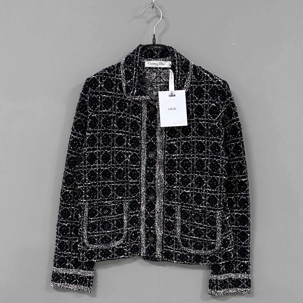 Dior Dior Black White Houndstooth Tweed Jacket Size 36 Size XS / US 0-2 / IT 36-38 - 1 Thumbnail