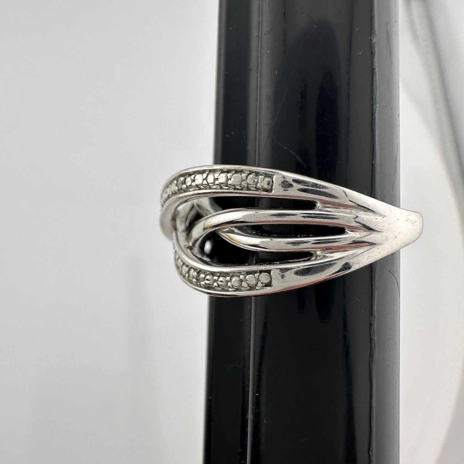 Other Beautiful Braided Strands Ring with Diamond Accent Size 7 Size ONE SIZE - 13 Thumbnail