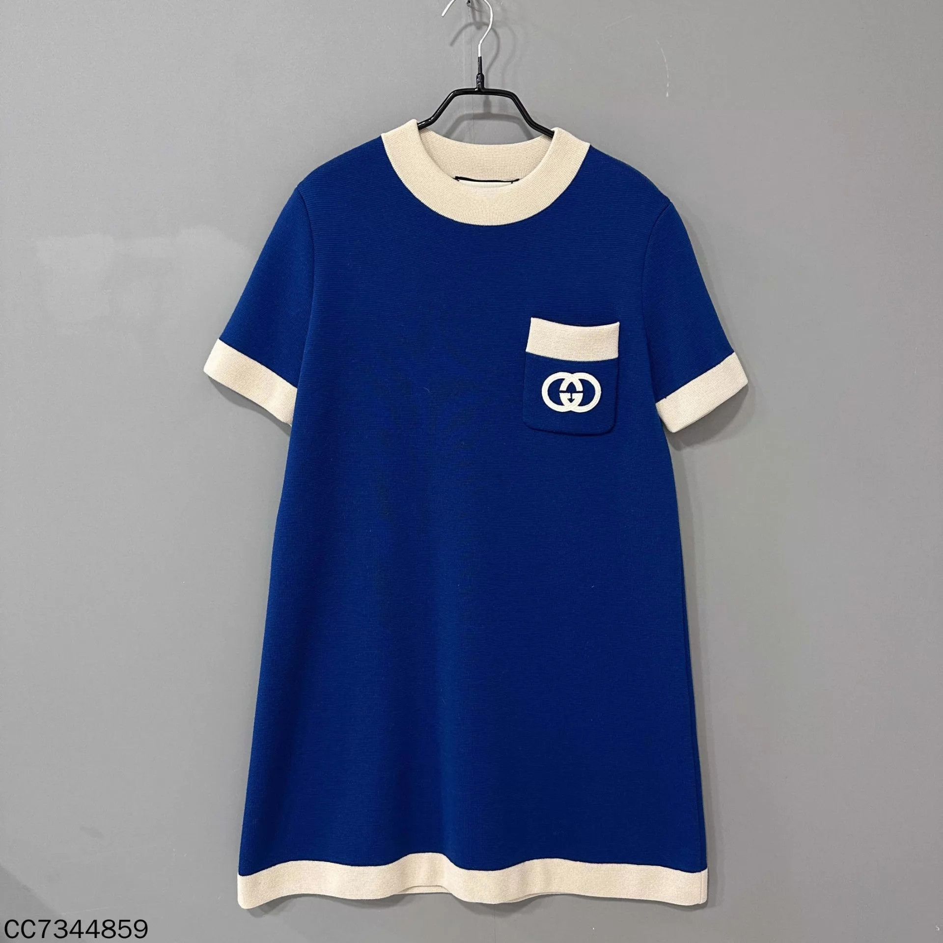 Gucci Gucci Blue GG Dress Women's L Size L / US 10 / IT 46 - 1 Thumbnail