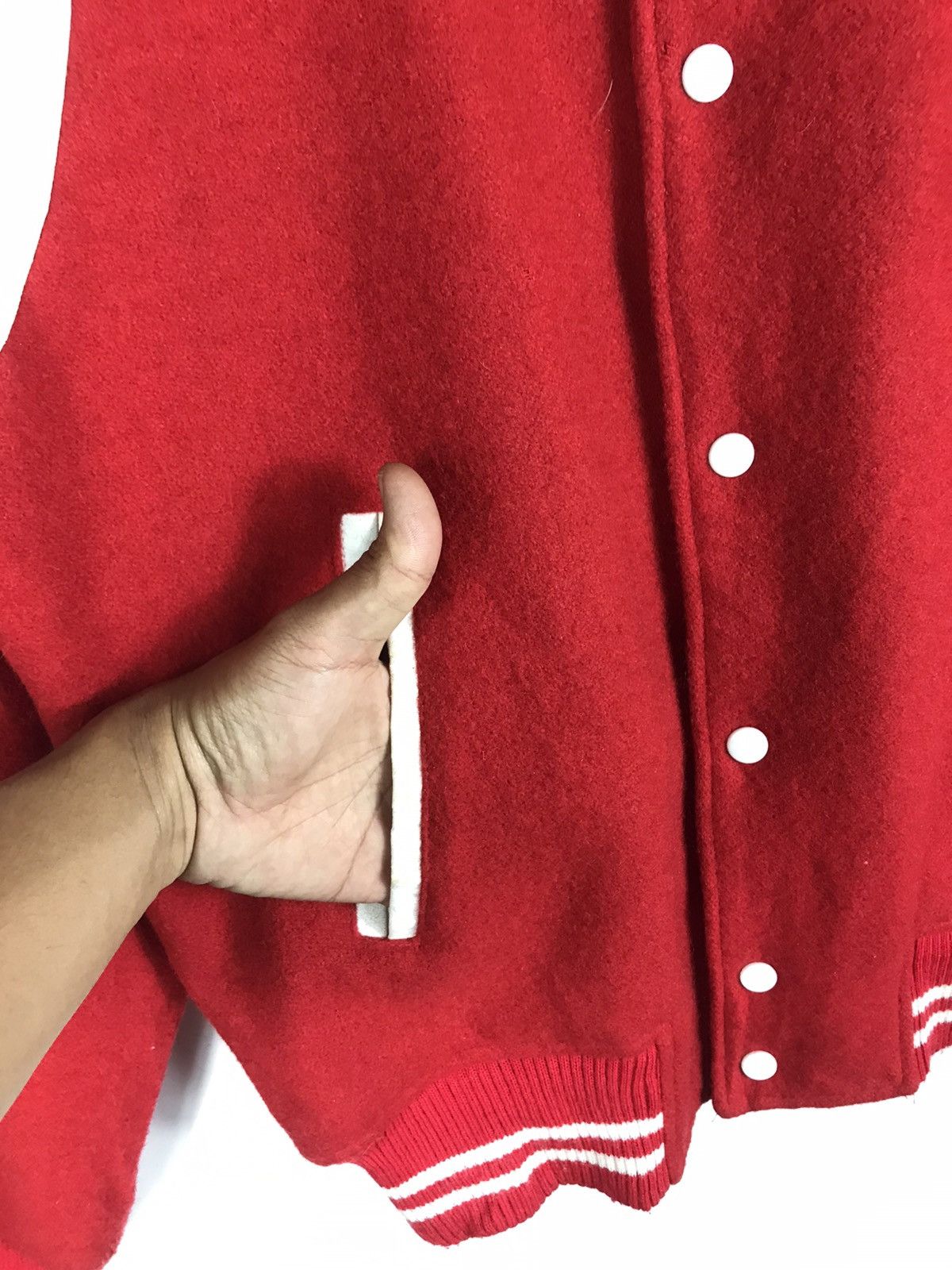 Vintage ⚡️Vintage La Crosse Red Varsity Jacket Size US L / EU 52-54 / 3 - 6 Thumbnail