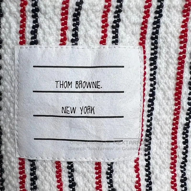 Thom Browne Thom Browne Women's White Striped Cardigan . Size L / US 10 / IT 46 - 7 Thumbnail