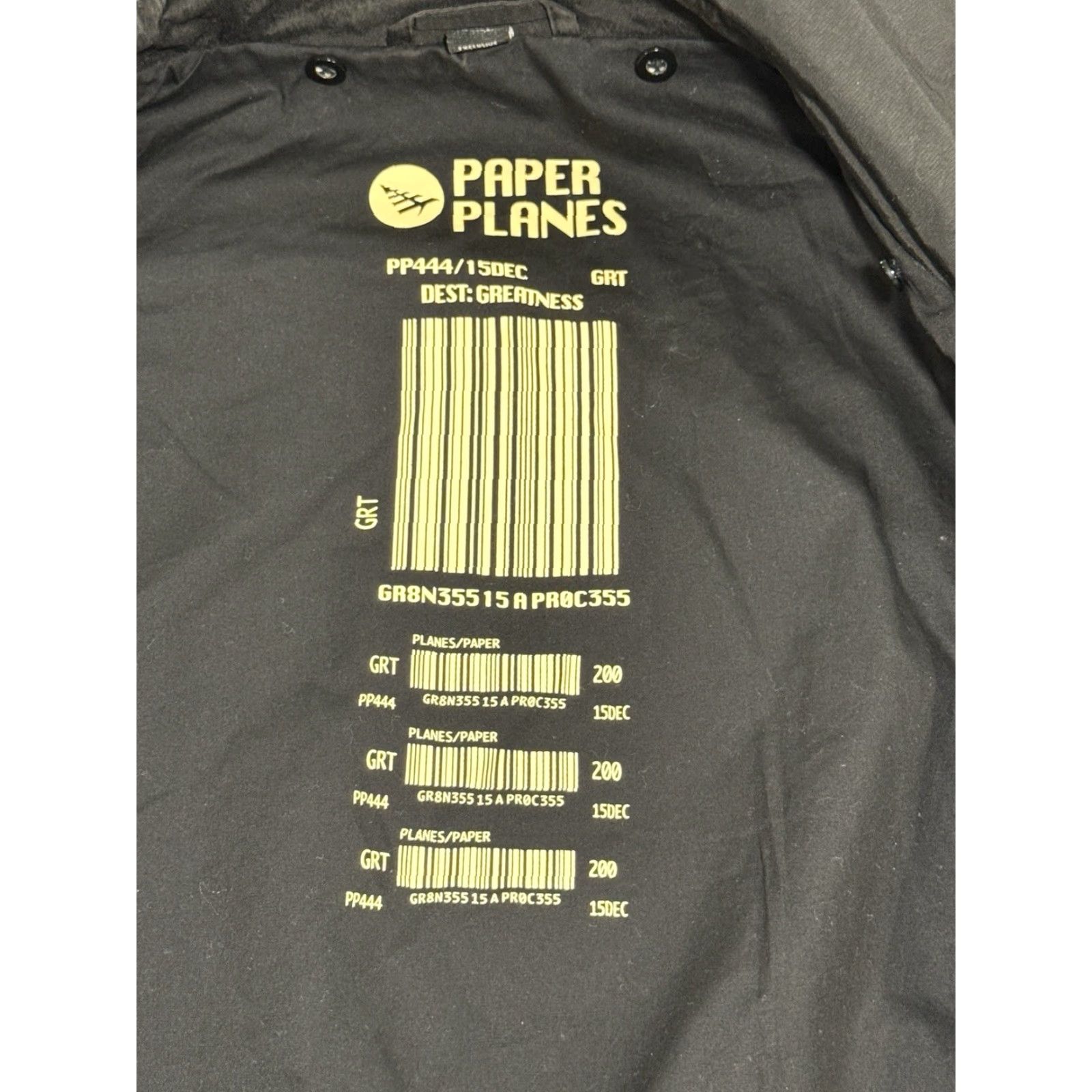 Vintage PAPER PLANES Black Full Zip Nylon Jacket XL Men EUC Size US XL / EU 56 / 4 - 7 Thumbnail