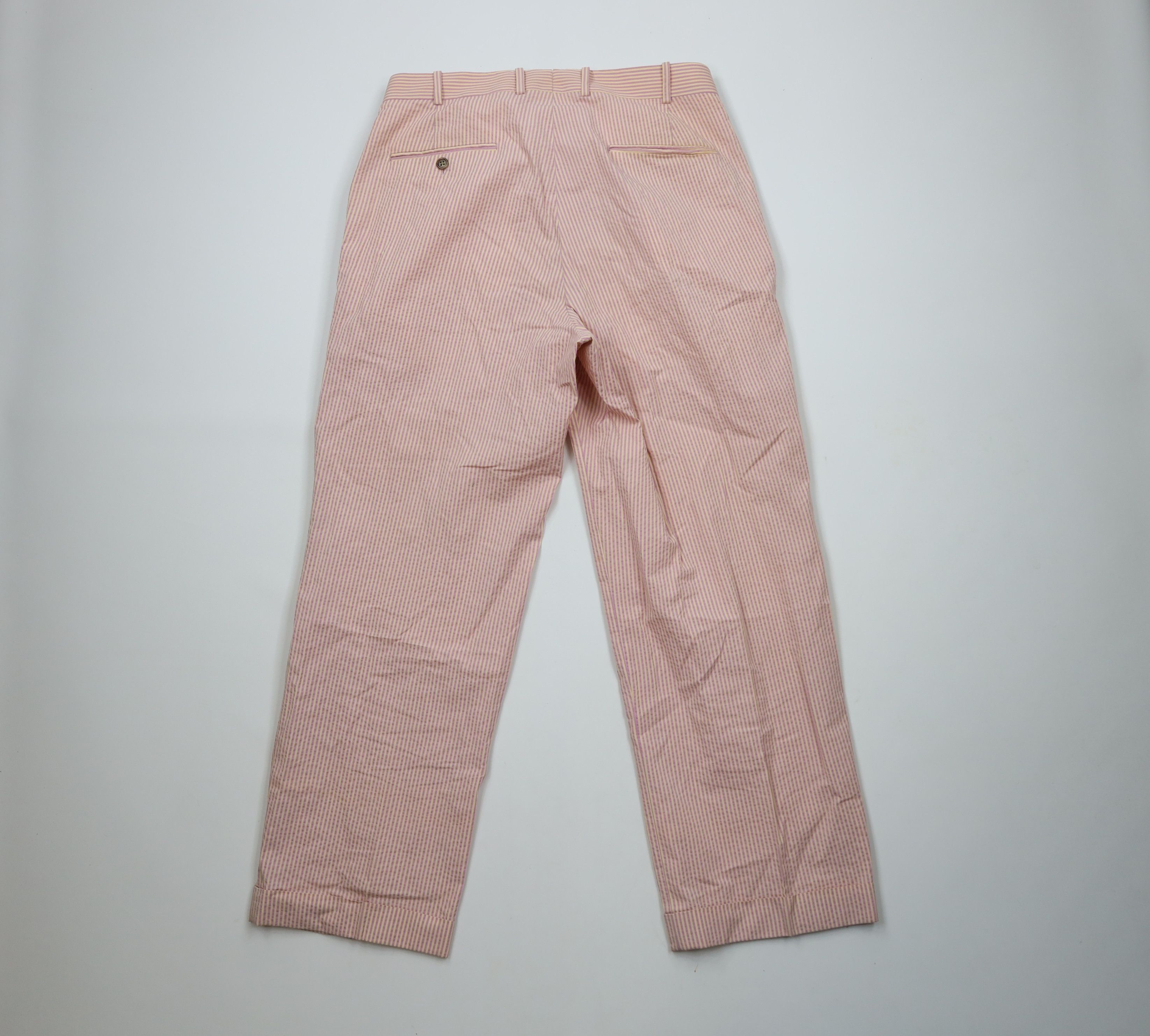Vintage Vintage 90s Streetwear Wide Leg Striped Seer Sucker Pants Size US 32 / EU 48 - 10 Thumbnail
