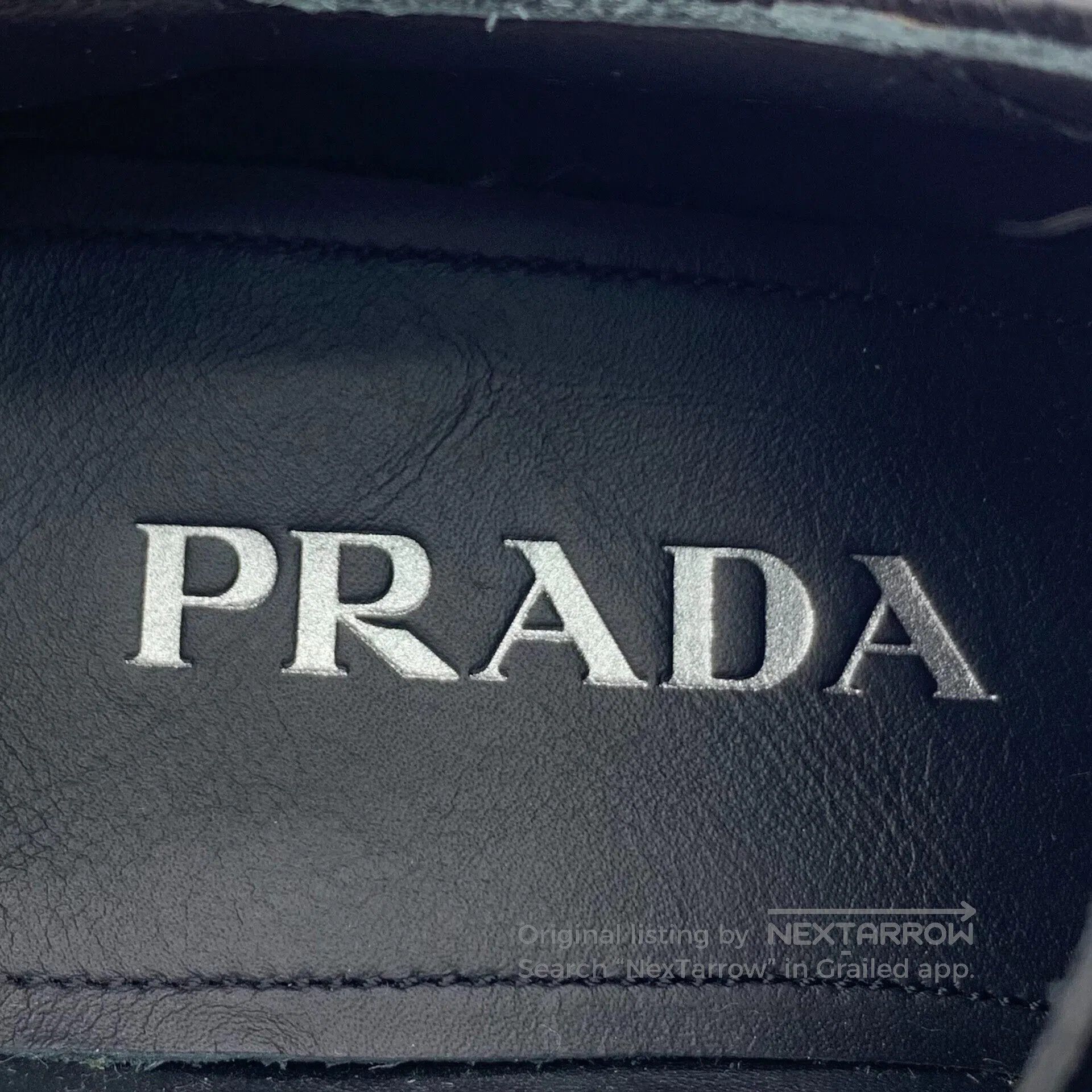 Prada Prada Black Leather Laced Casual Flat Loafers| Size US 4.5 / IT 34.5 - 8 Thumbnail