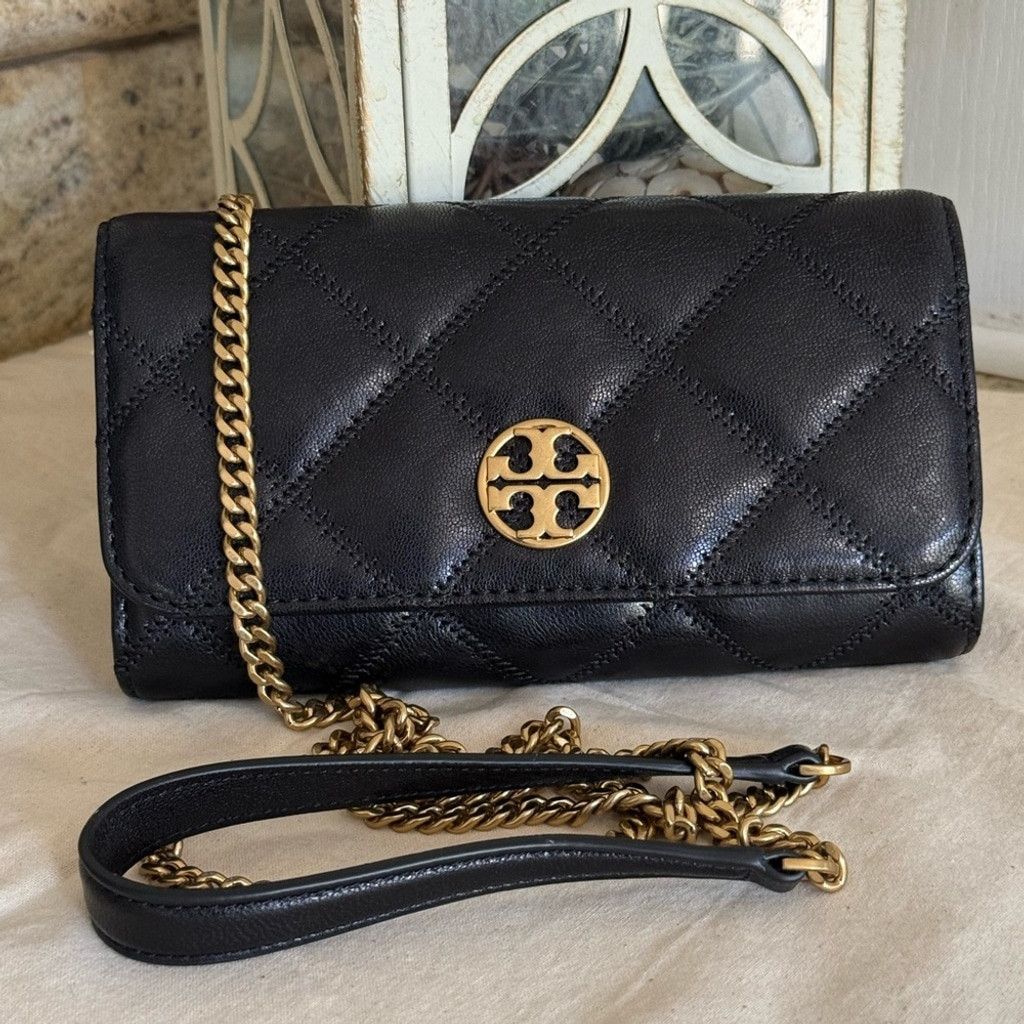 Tory Burch New Tory Burch Willa Diamond Quilted Soft Leather Crossbody Size ONE SIZE - 2 Thumbnail