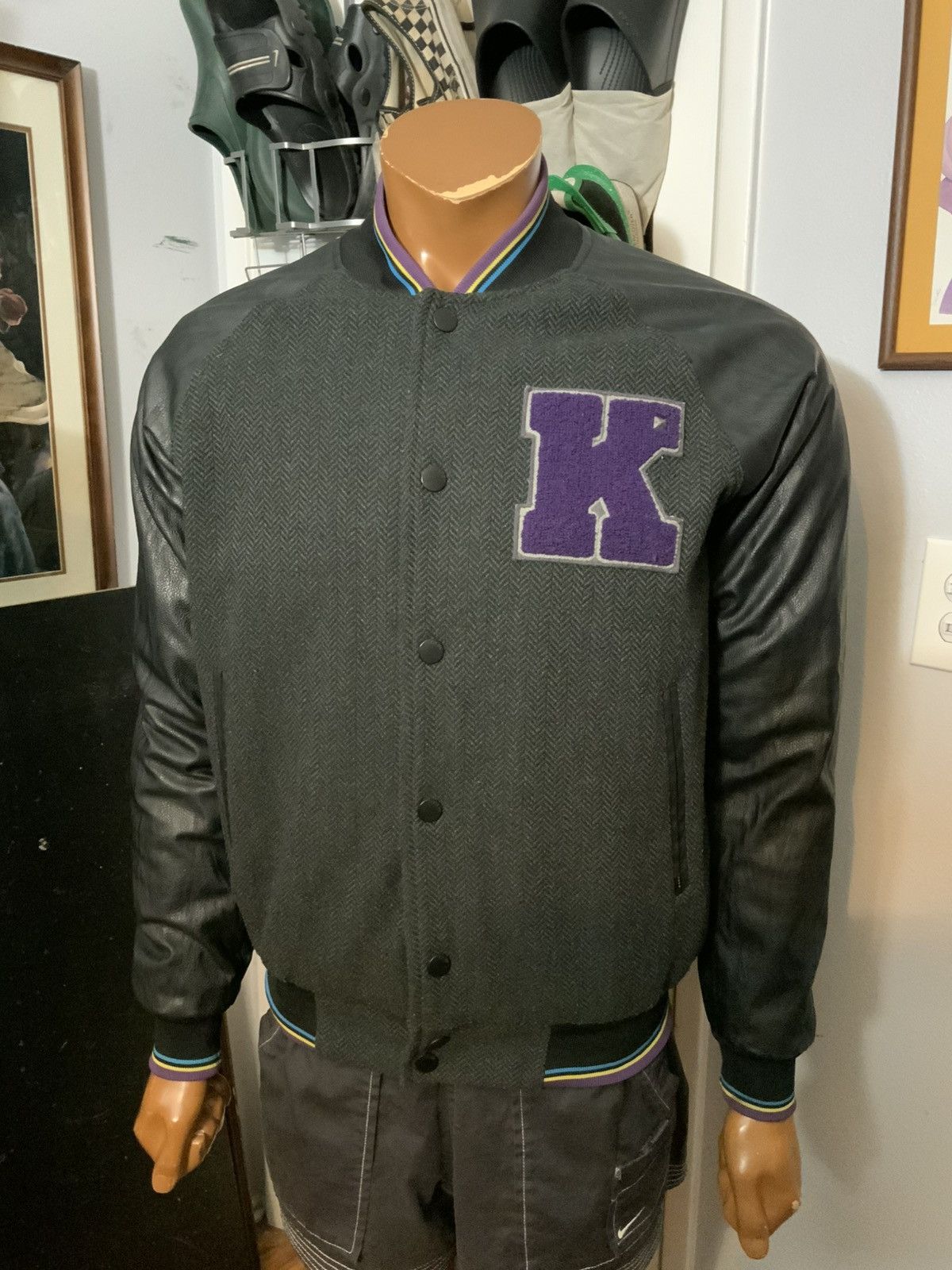 KREW Kr3w Herringbone Skate Terry Kennedy Letterman Jacket Size US S / EU 44-46 / 1 - 8 Thumbnail
