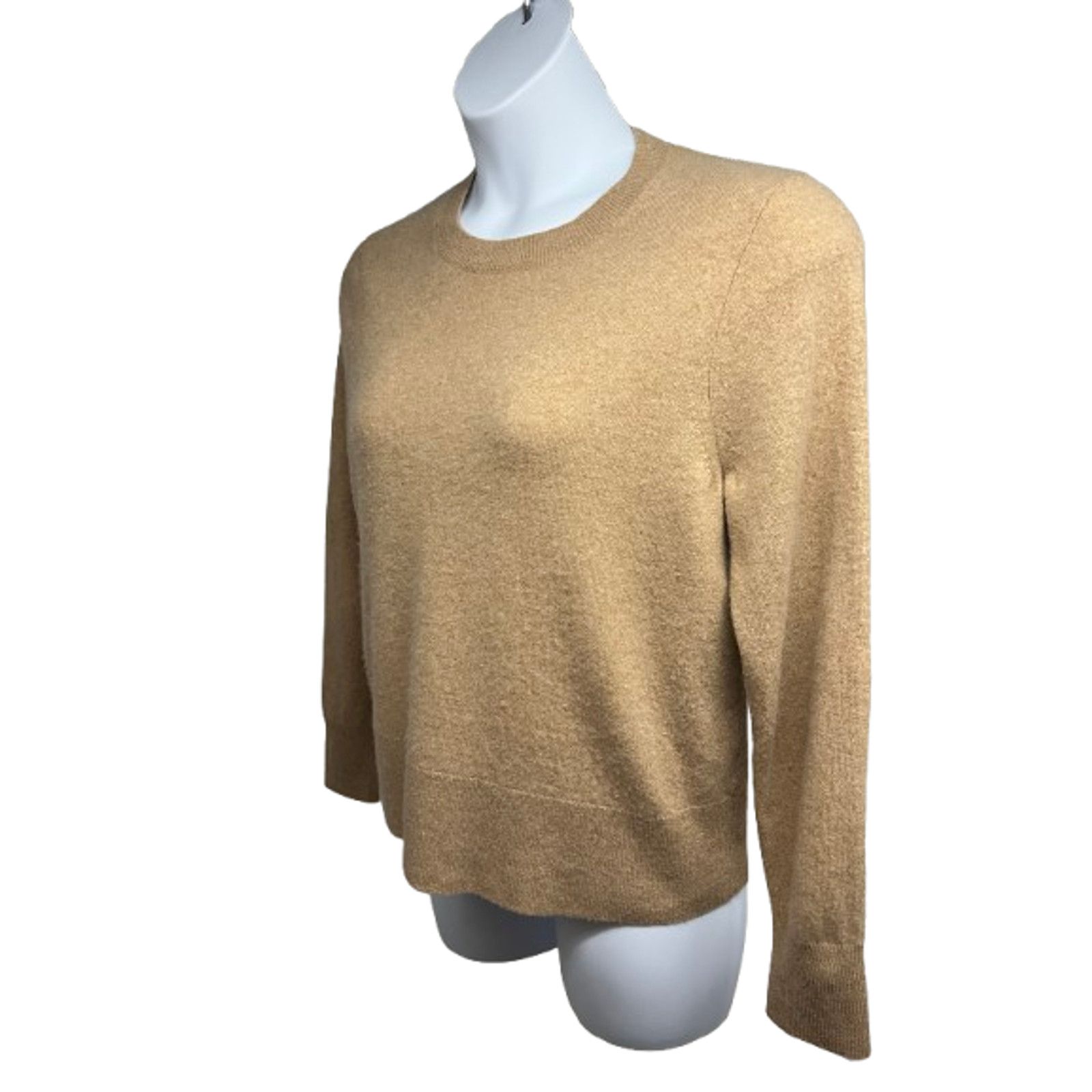 J.Crew J. Crew Cashmere Camel Pullover Sweater Womens Large Stretch Size L / US 10 / IT 46 - 1 Thumbnail