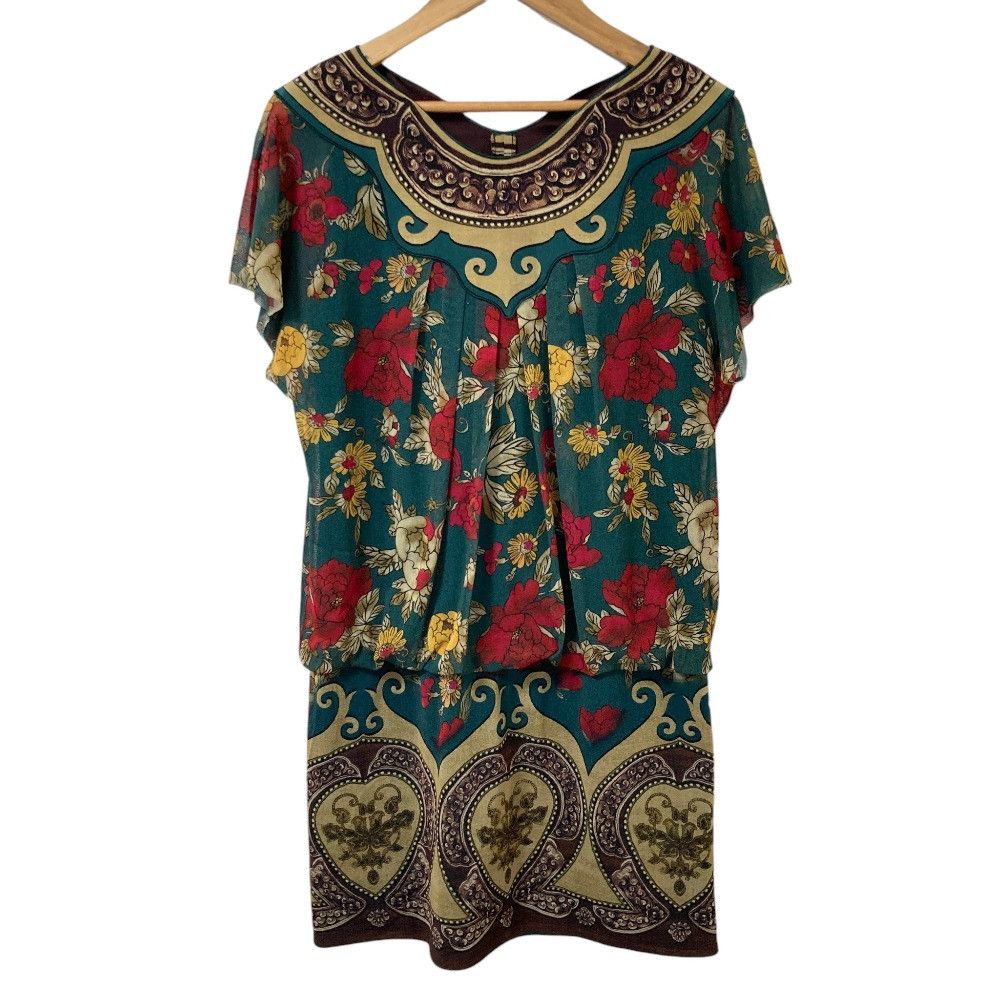 Other Other VIVIENNE TAM Flower Print Power Net Dress Textile Dresses DUTY FREE for USA Size ONE SIZE - 1 Thumbnail