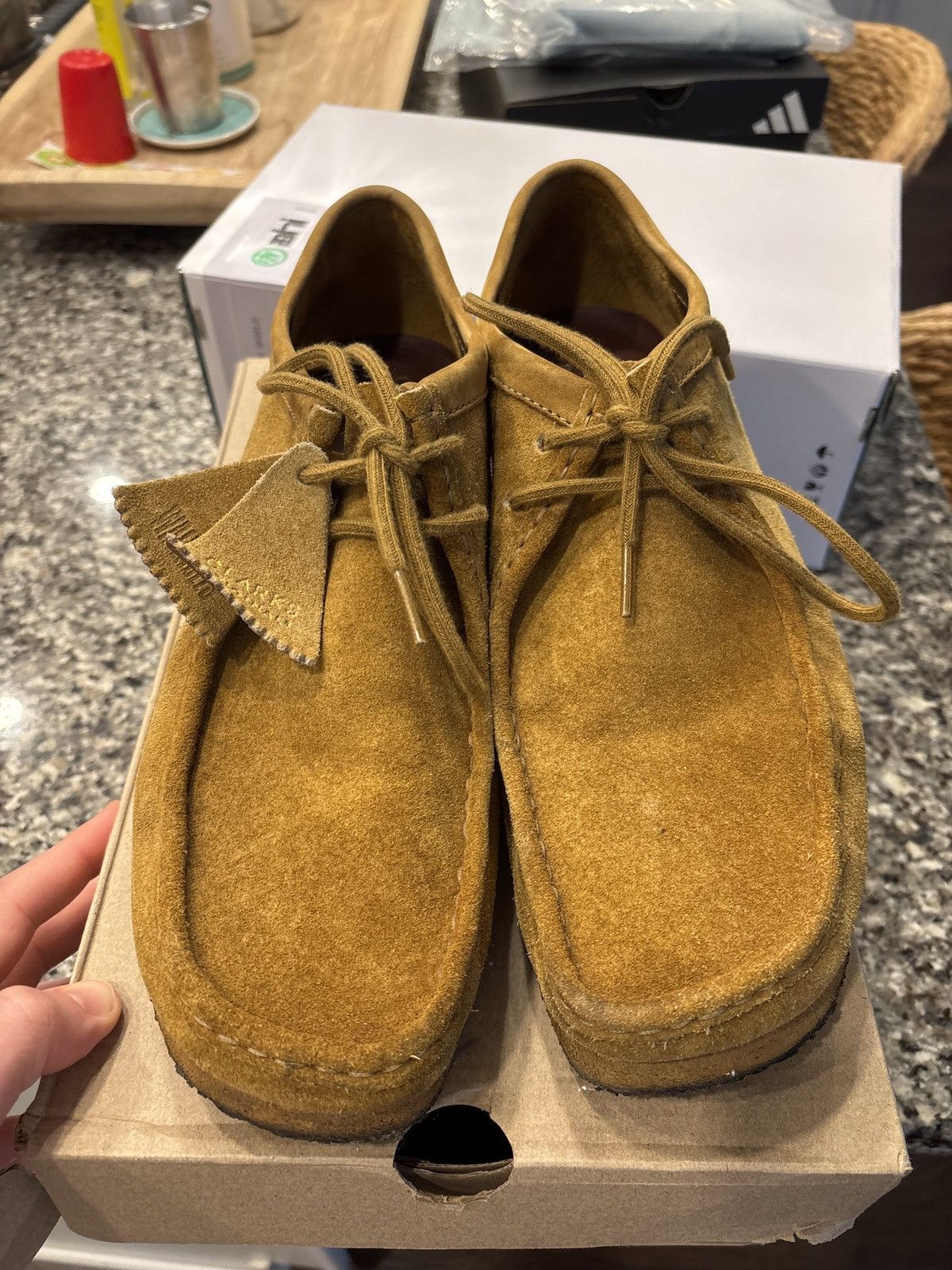 Clarks Clarks Originals Wallabee – Oak Harry Suede – Size 12 Size US 12 / EU 45 - 1 Thumbnail