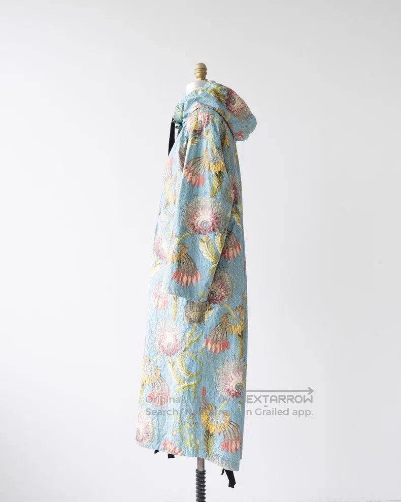 Dries Van Noten Dries Van Noten Floral Print Hooded Coat Size XS / US 0-2 / IT 36-38 - 3 Thumbnail