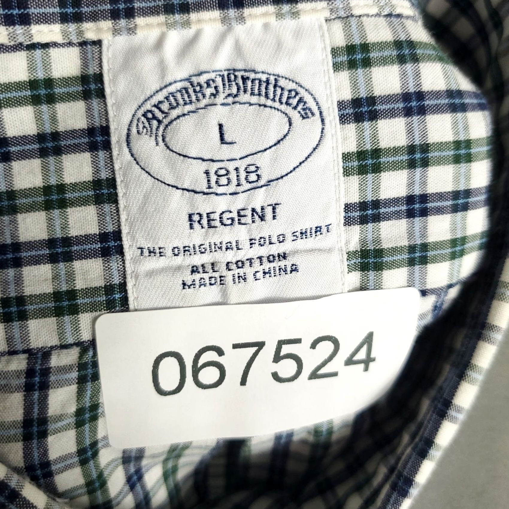 Brooks Brothers Brooks Brothers Shirt Mens Large Green Blue Plaid Regent Button Up Long Sleeve Size US L / EU 52-54 / 3 - 7 Thumbnail