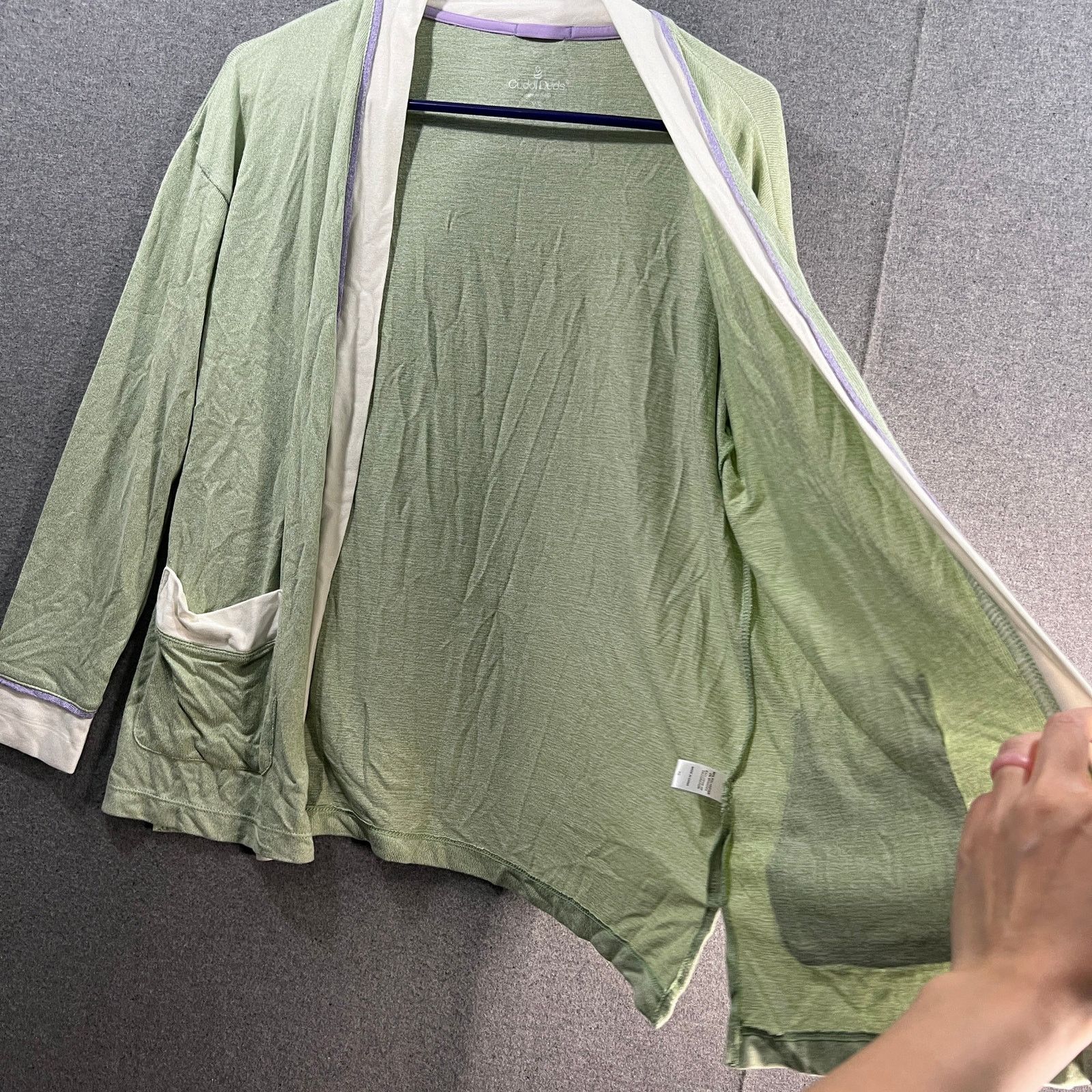 Other Cuddl Duds Seriously Soft Open-Front Cardigan Green Size XS / US 0-2 / IT 36-38 - 8 Thumbnail