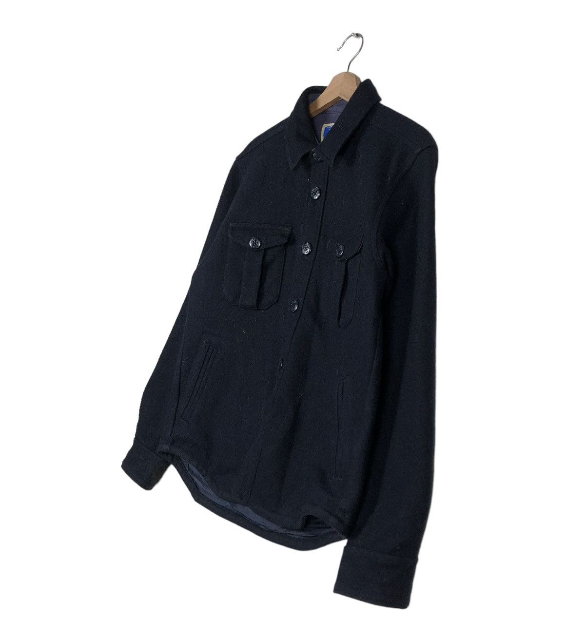 Japanese Brand 🔥VINTAGE BIKER WOOL JACKET BLUE PAINT UNION MADE JAPAN Size US L / EU 52-54 / 3 - 2 Thumbnail