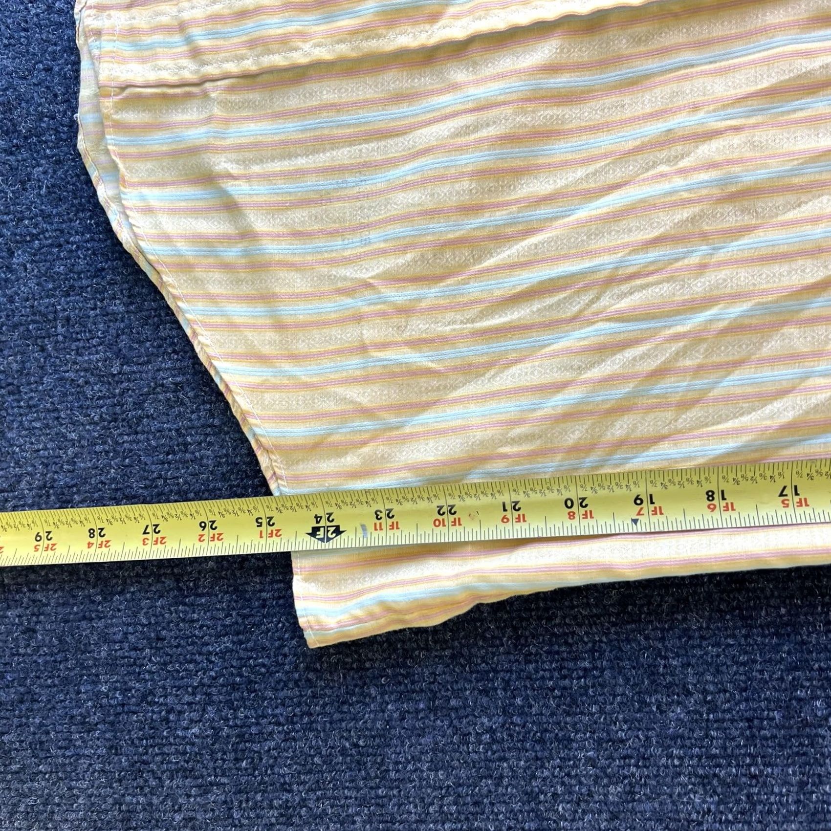 Vintage VINTAGE Durable Press Shirt Mens Large Yellow Pastel Stripe Short Sleeve Button Size US L / EU 52-54 / 3 - 4 Thumbnail