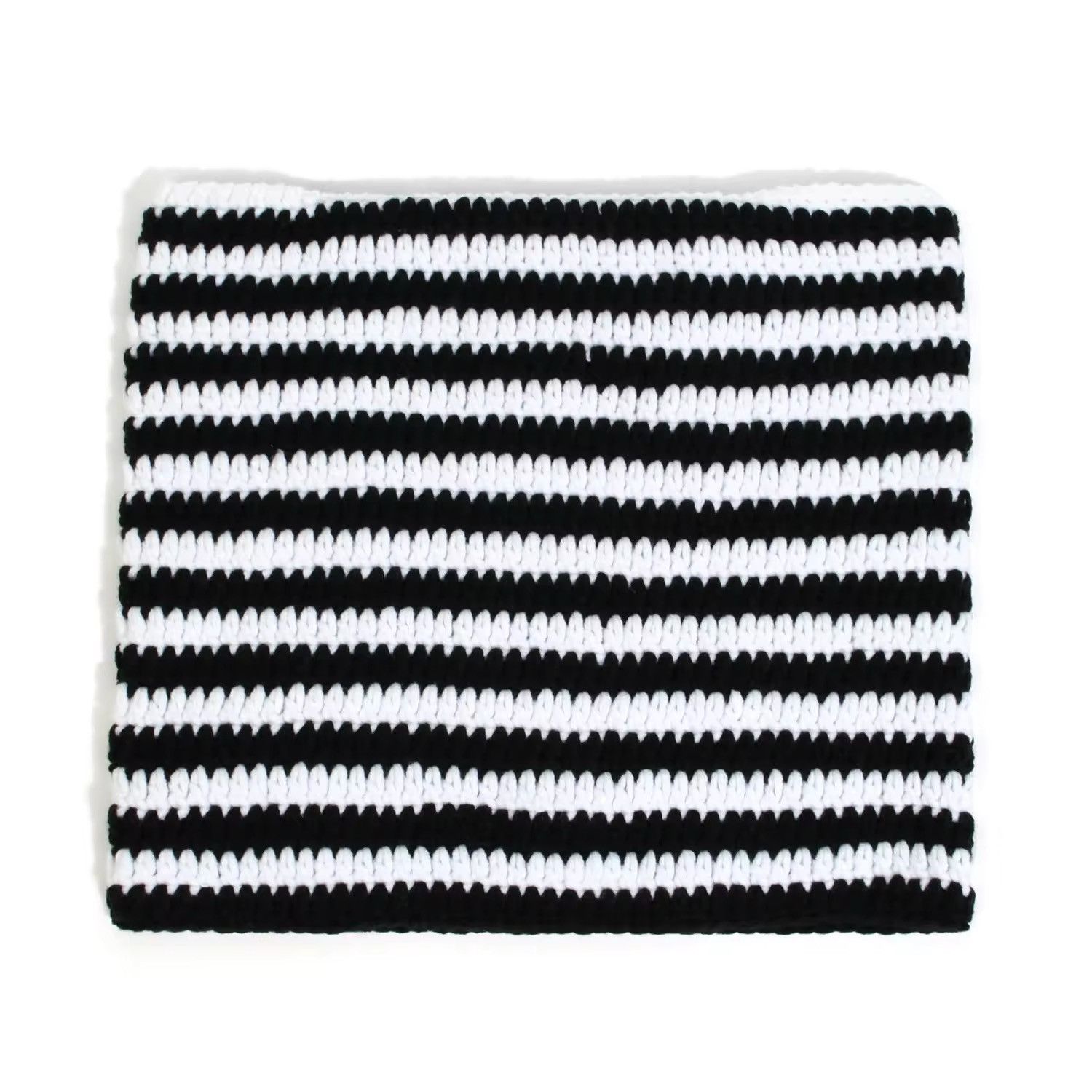 Japanese Brand Cat Ears Striped Knitted Beanie Hat Size ONE SIZE - 4 Thumbnail