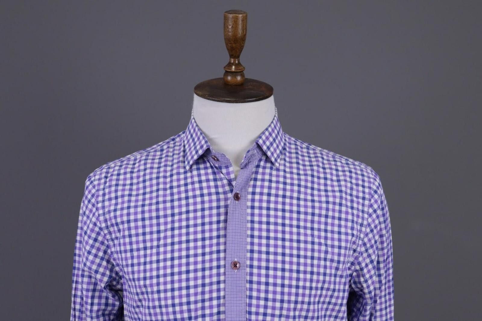 Etro Etro Luxury Multicolor Check Button Down Shirt Size 42 Size US M / EU 48-50 / 2 - 2 Thumbnail