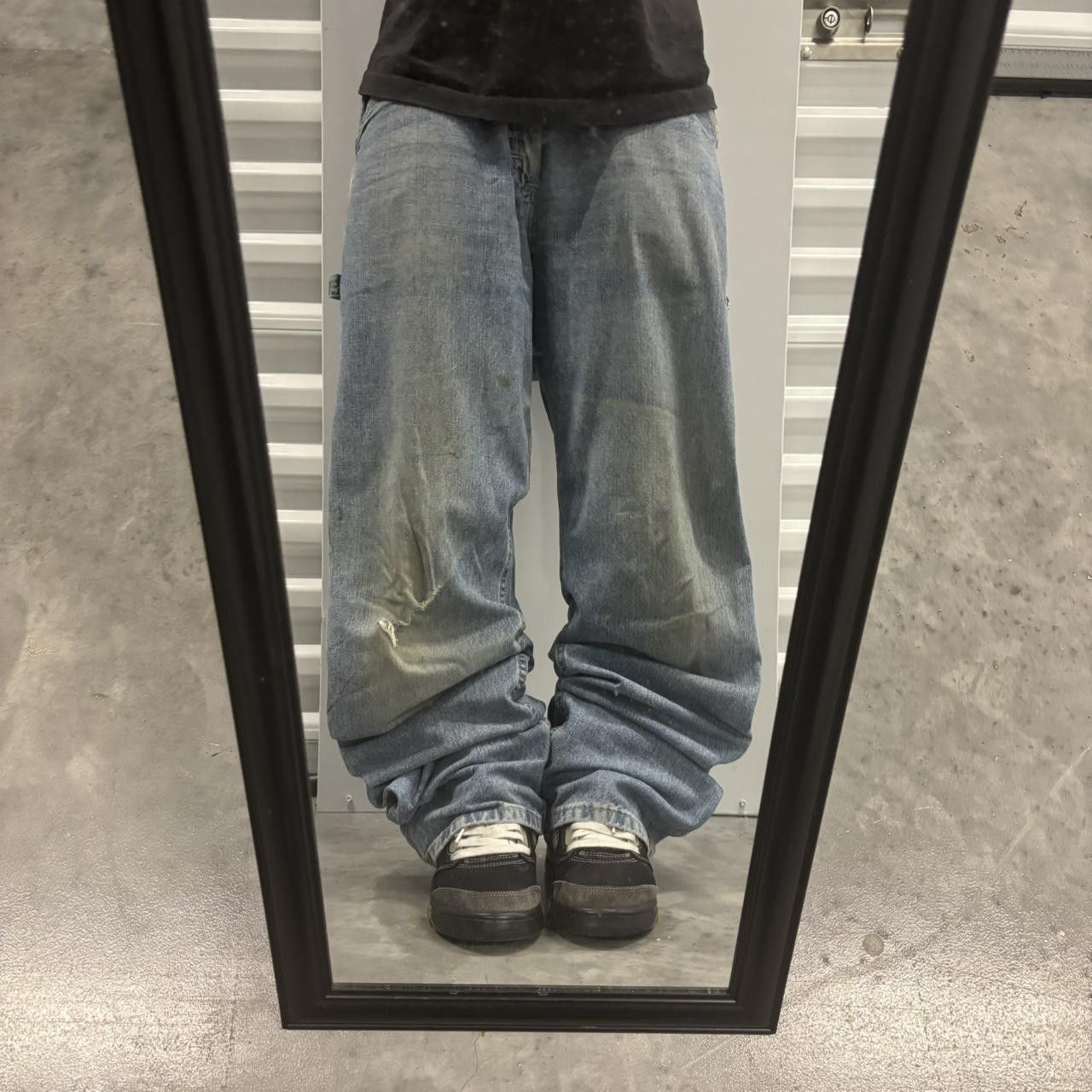 Japanese Brand × Vintage Crazy Vintage Y2K/2000s Baggy Grunge Light Wash Streetwear Skater Carpenter Denim Jeans! Size US 34 / EU 50 - 1 Thumbnail