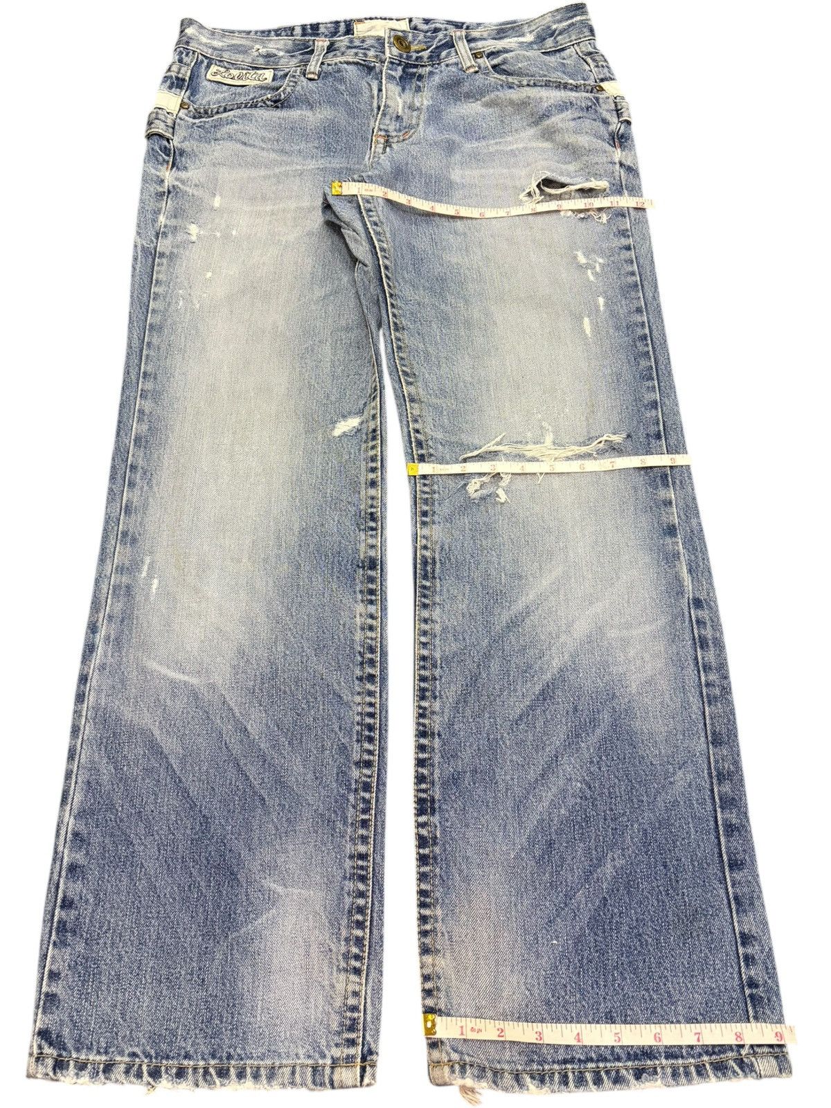 Fubu Vintage Lolita Club Faded Wash Distress Baggy Jeans Size US 36 / EU 52 - 8 Thumbnail