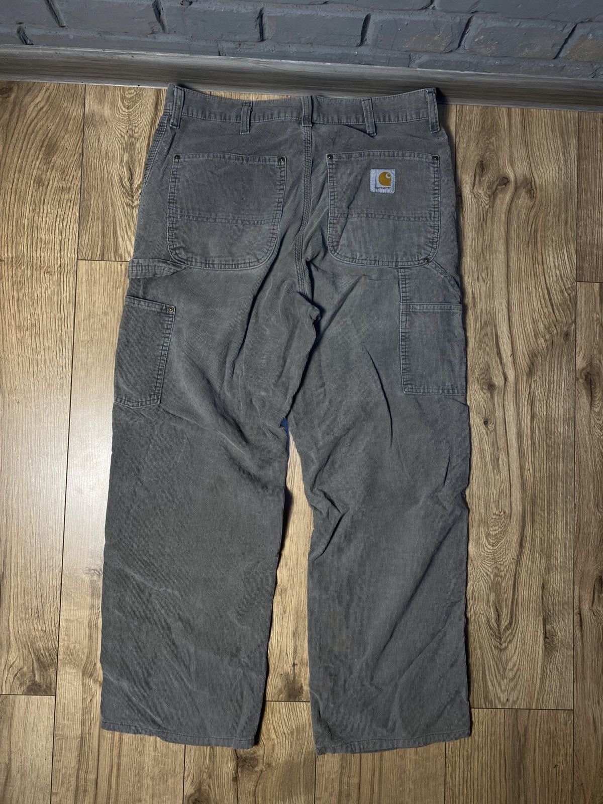 Carhartt Carhartt WIP Grey Corduroy Carpenter Pants Relaxed Fit 34x34 Size US 34 / EU 50 - 3 Thumbnail
