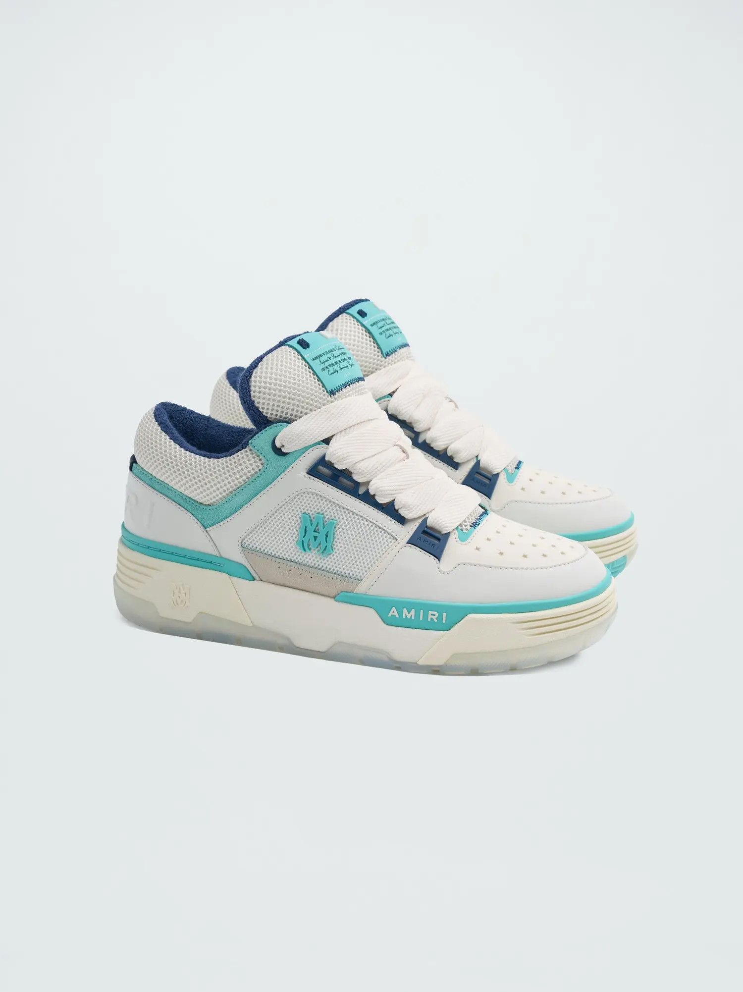 Amiri oc11z0225 MA-1 Low-Top Sneakers in Blue/White Size US 11 / EU 44 - 2 Thumbnail