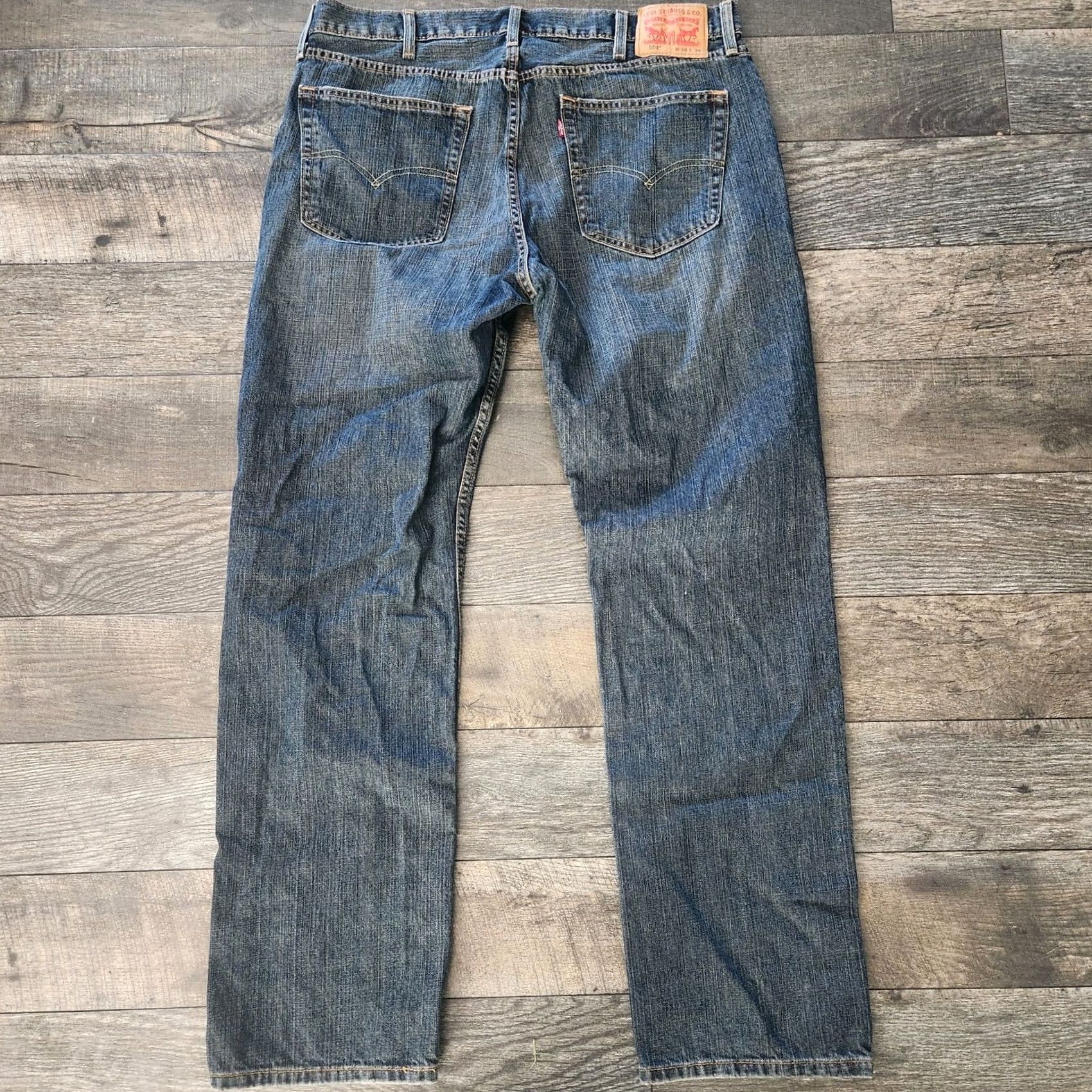 Levi's Levi's 559 Jeans Mens 38x34 Relaxed Straight Denim Blue 100% Cotton Casual Vintage No Size US 38 / EU 54 - 4 Thumbnail