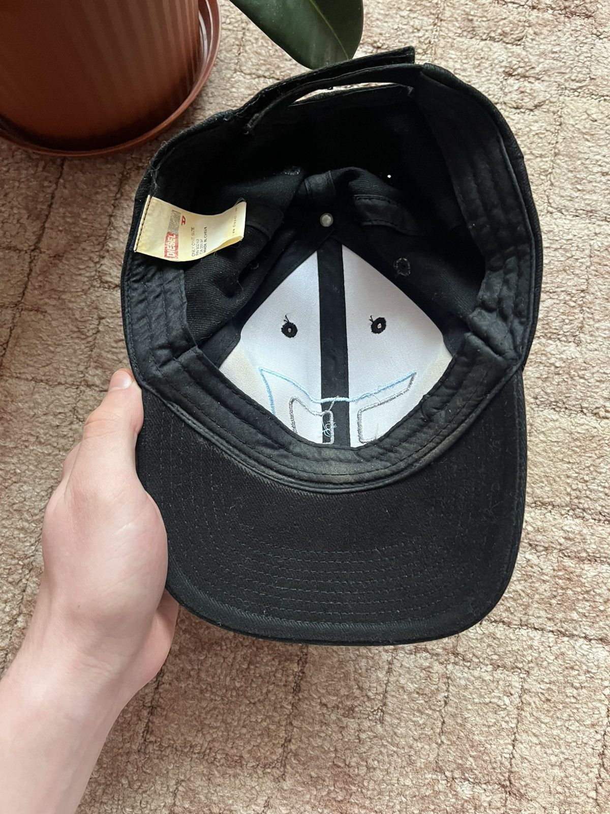 Diesel Vintage Diesel 90's Avant Garde Big Logo Black Cap Size ONE SIZE - 4 Thumbnail